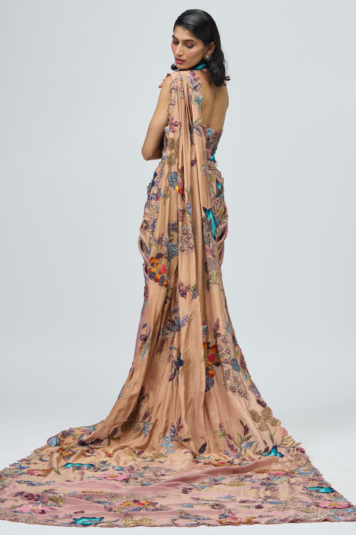Ombre Tissue Saree Set