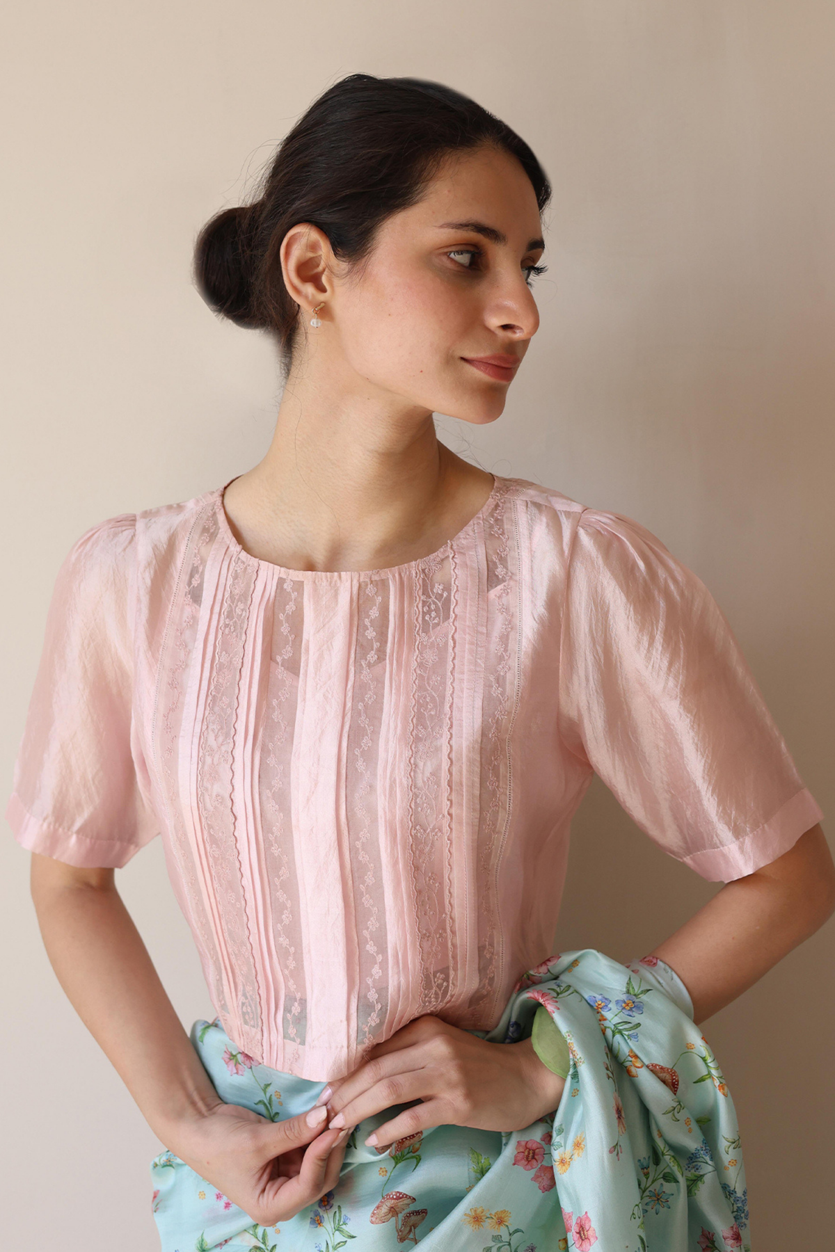 Whispering Ivy Pink Blouse