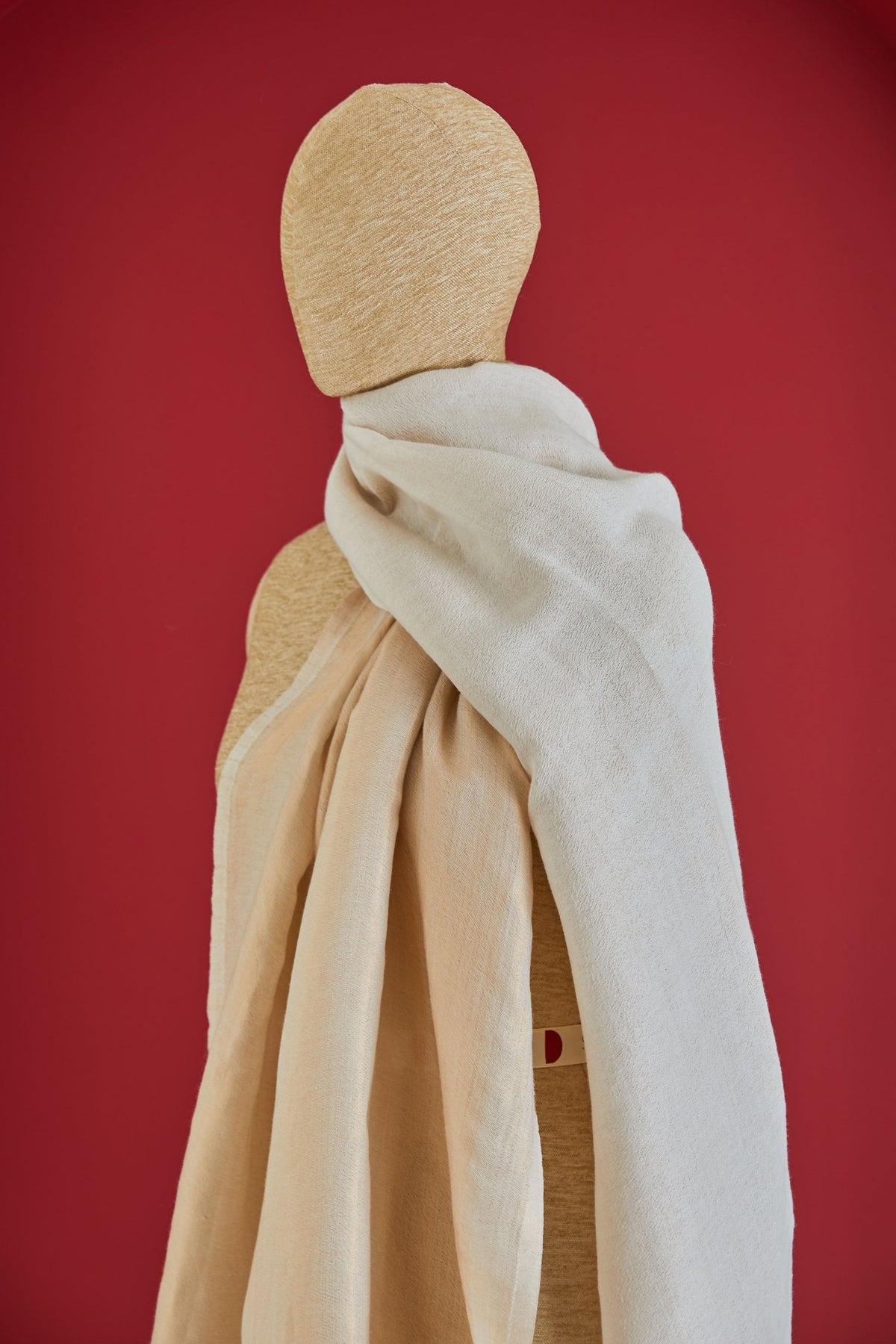 Wool Reversible Zari White Stole