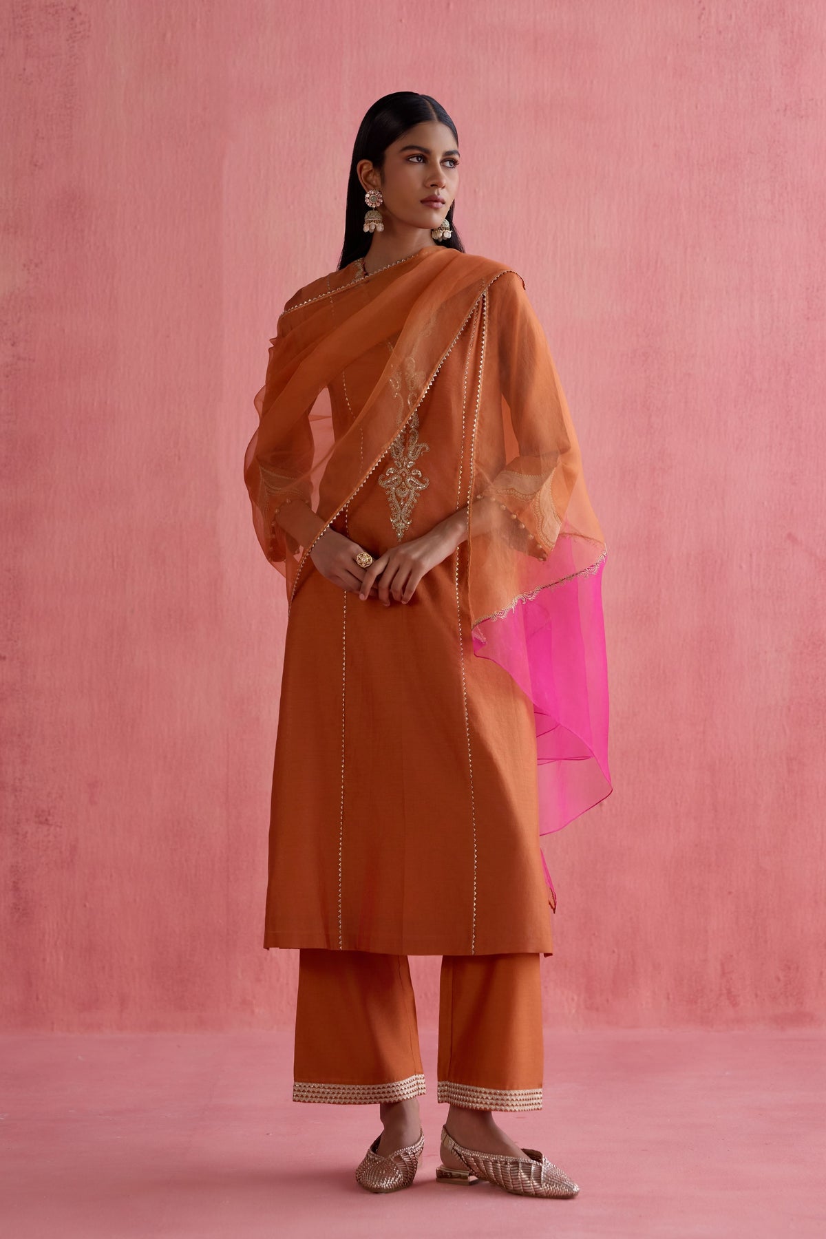 Rumi Orange Kurta Set