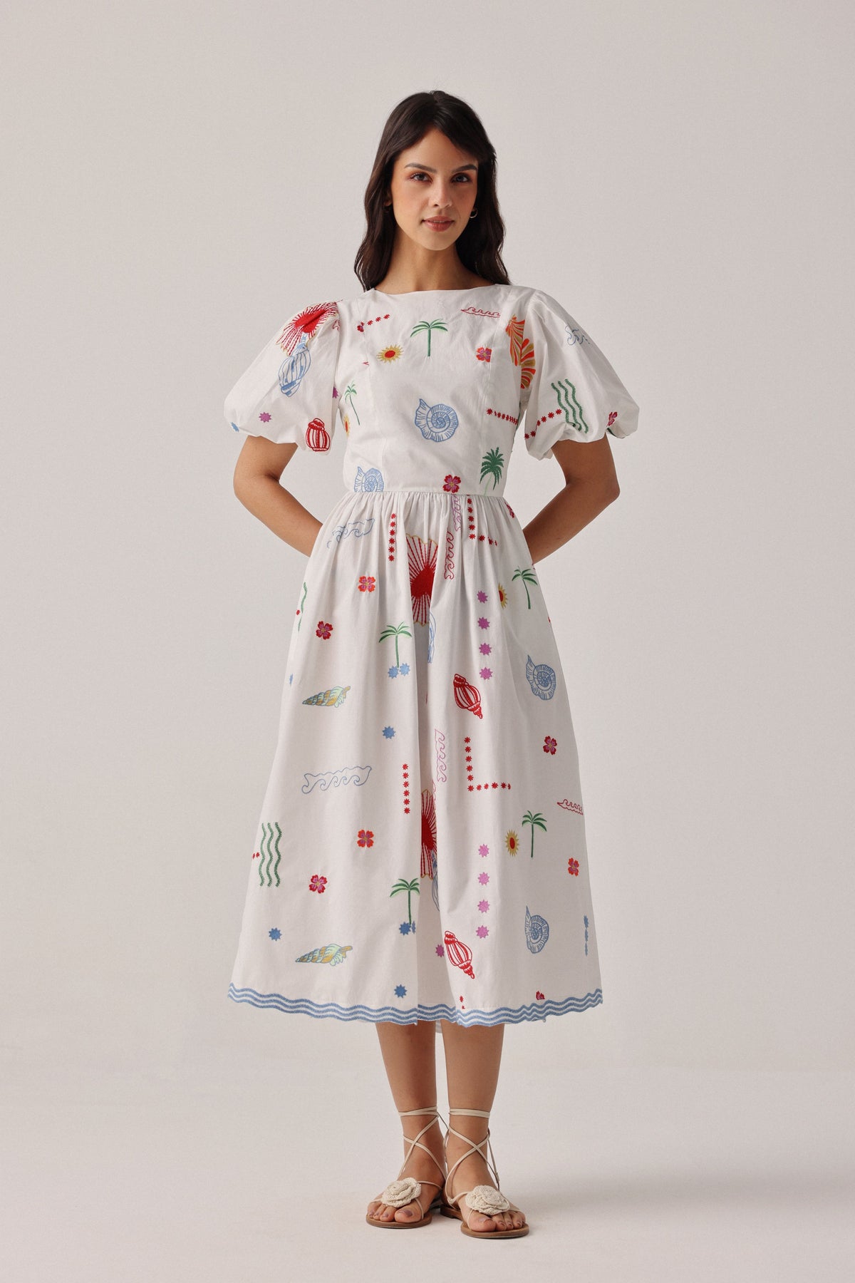 Ecru Lyla Midi Dress
