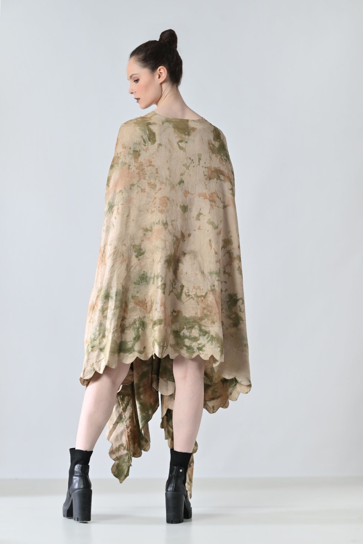 Desert Beige Drape Kaftan Dress