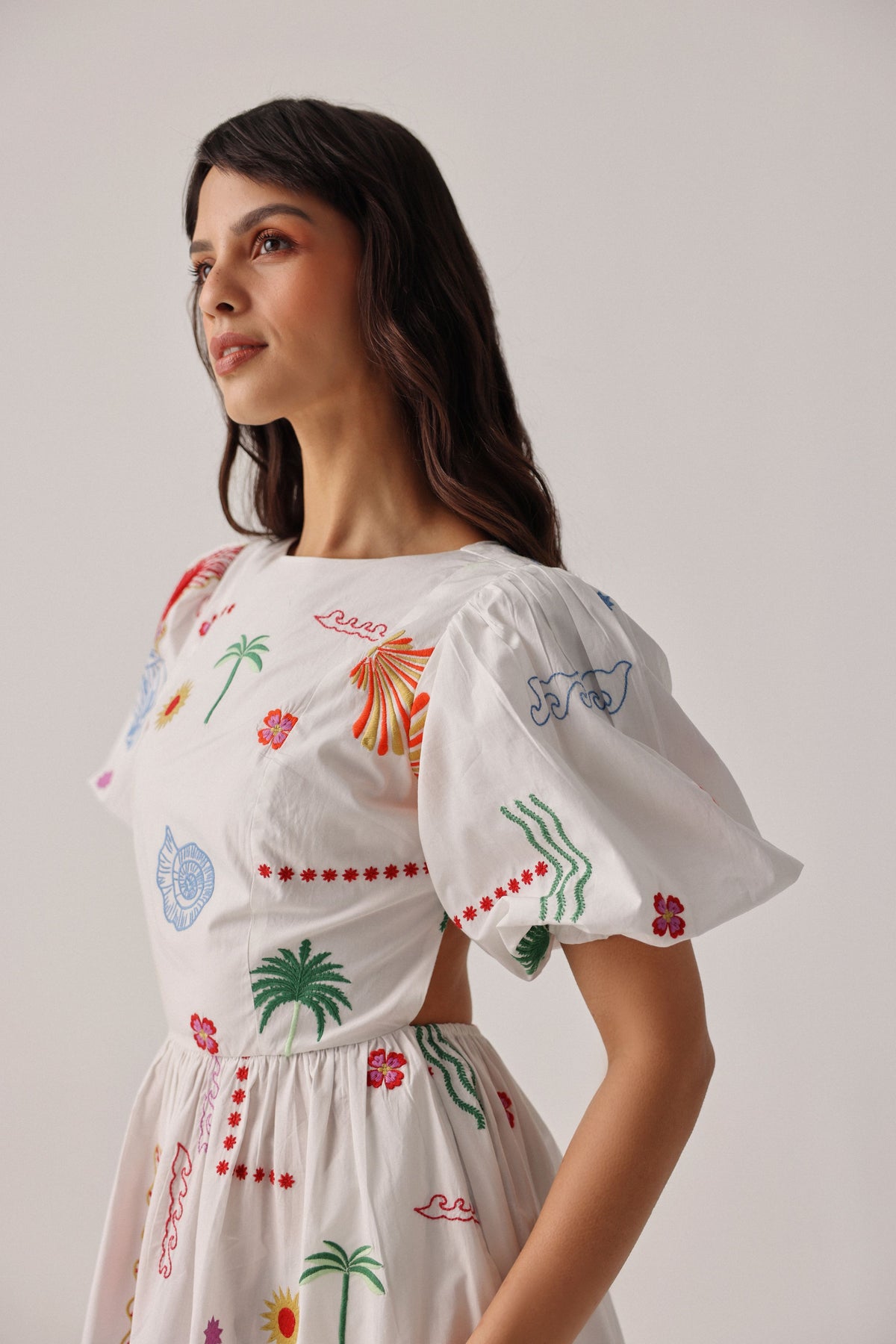 Ecru Lyla Midi Dress