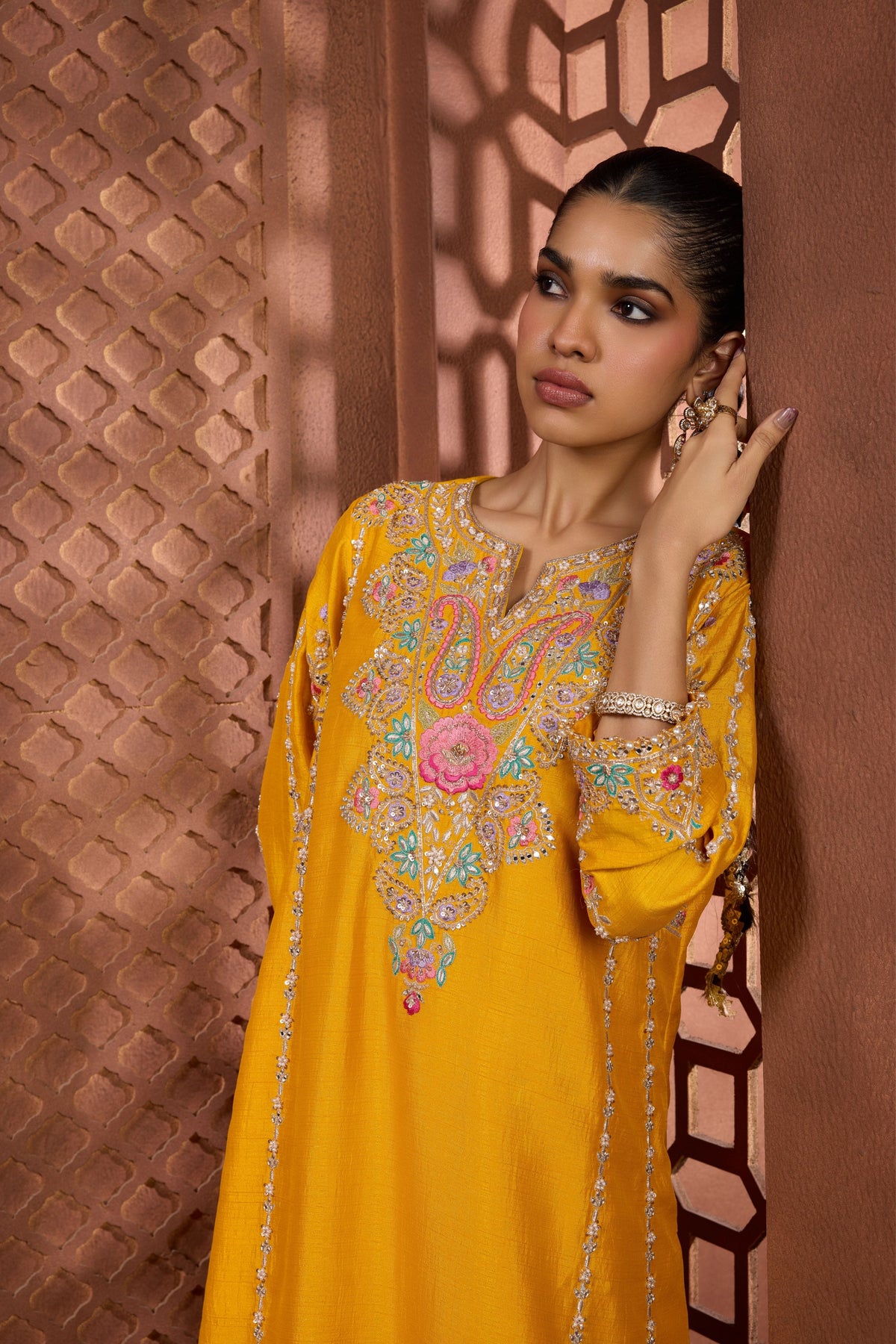 Basanti Kosh Kurta Set