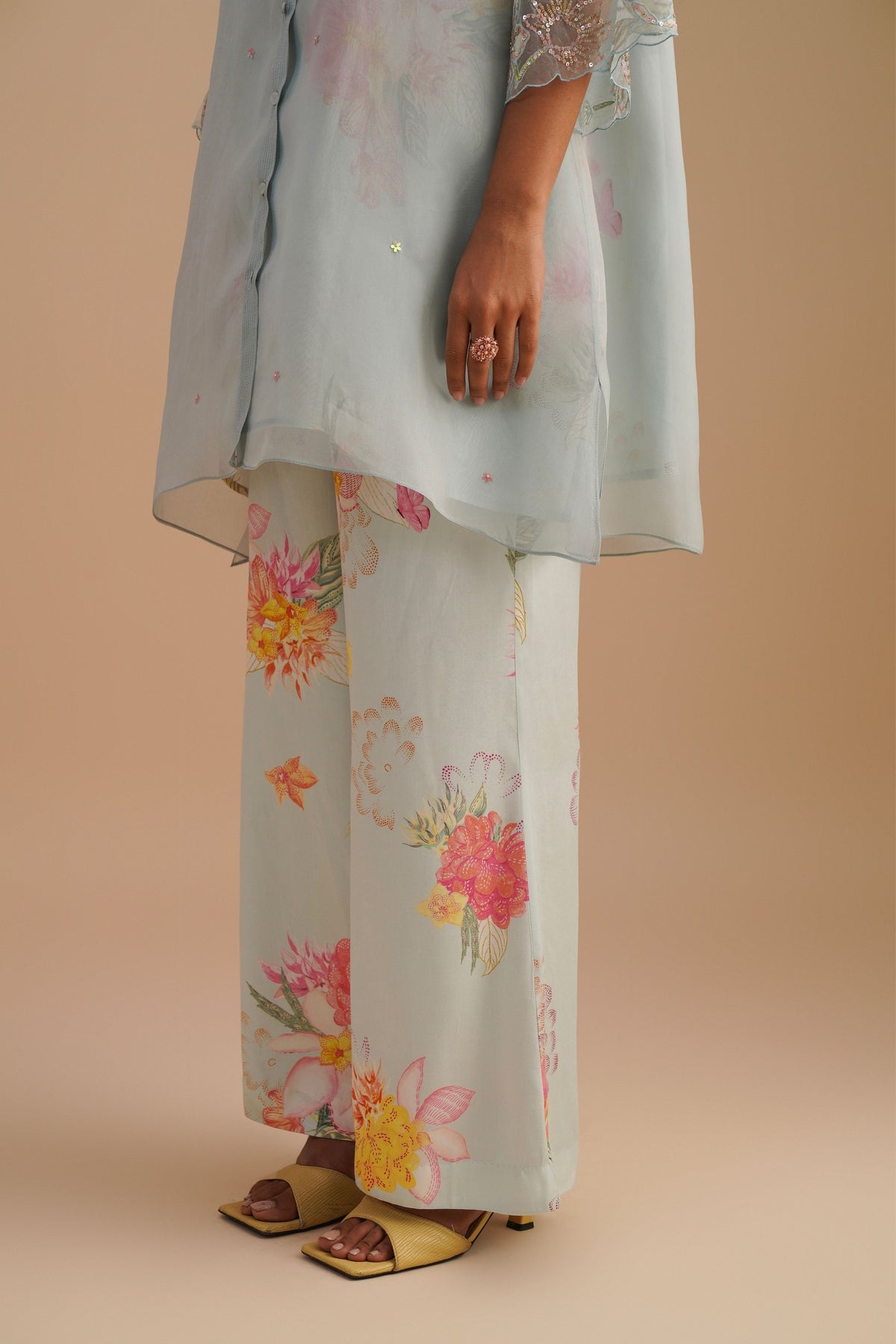 Powder Blue Organza Co-ord Set