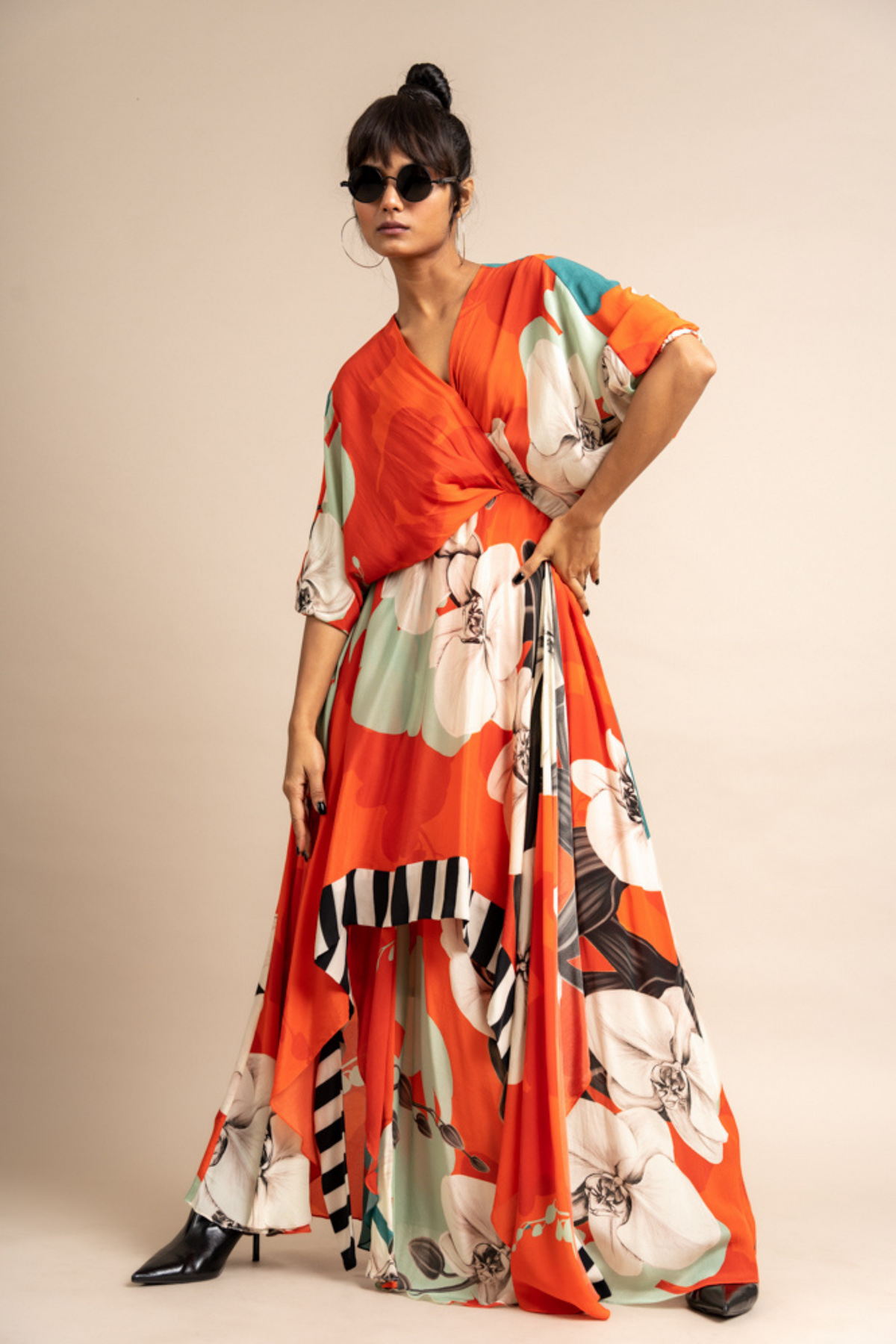Tangerine Print Hanki Dress