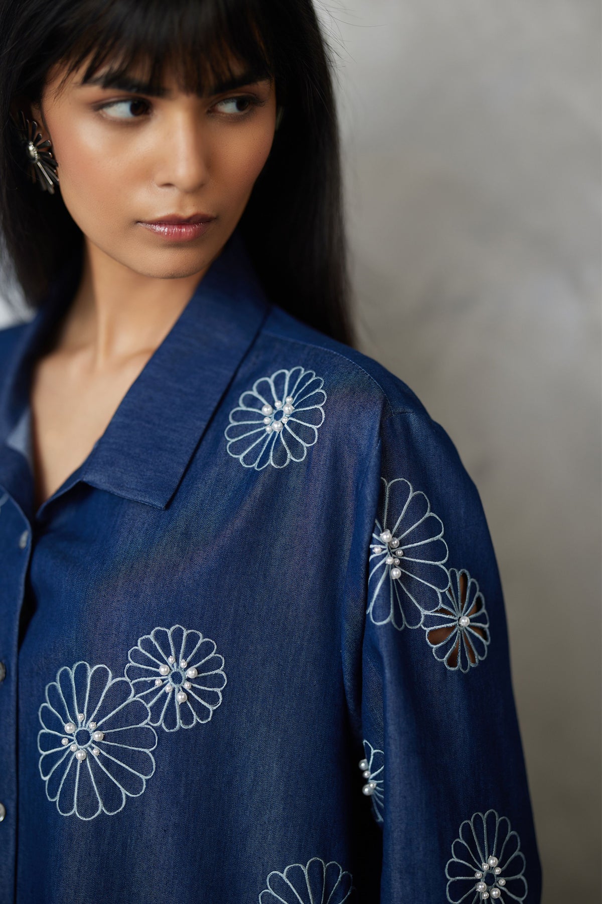 Dark Blue Sleeve Co-ord Set