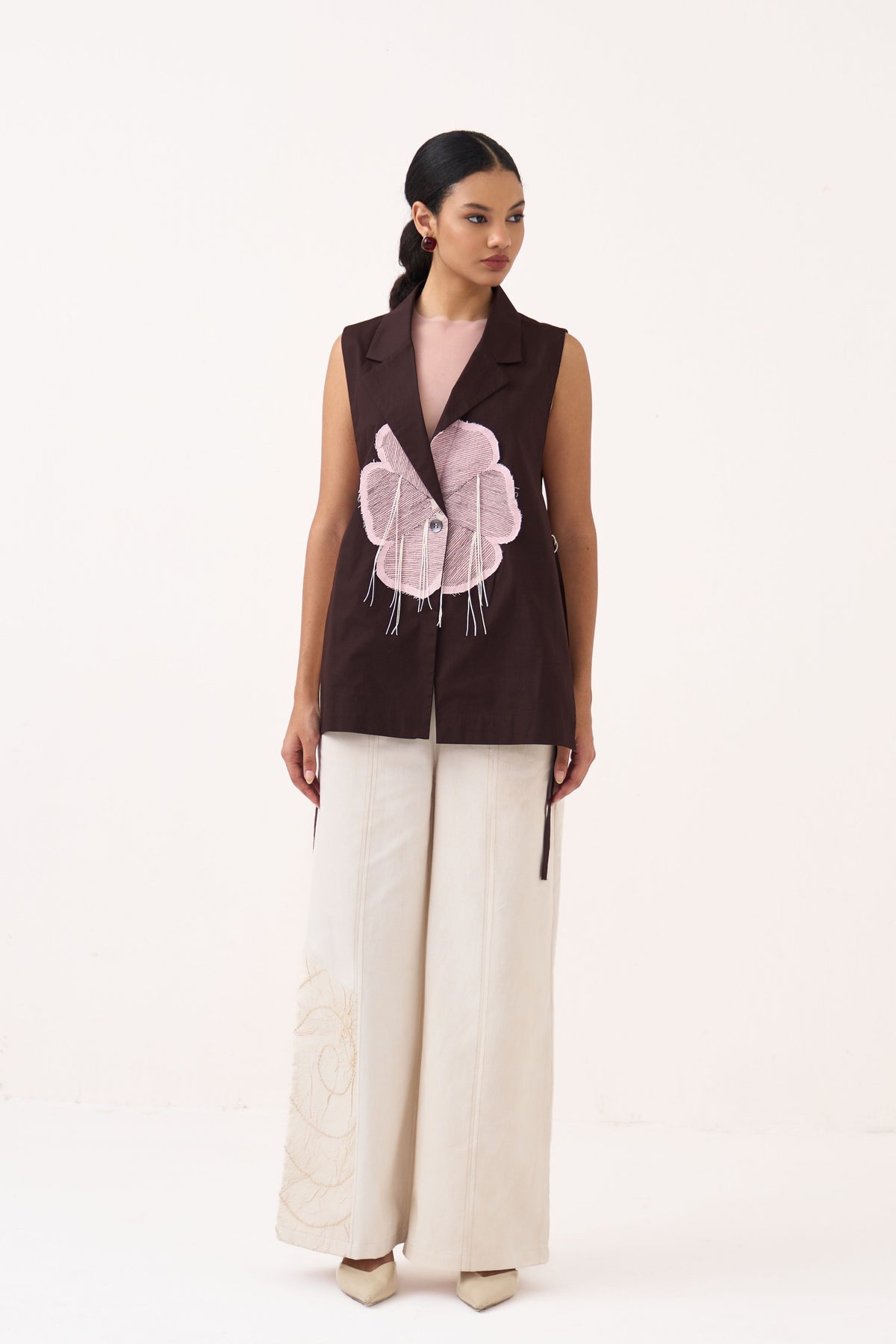 Floral Applique Waistcoat