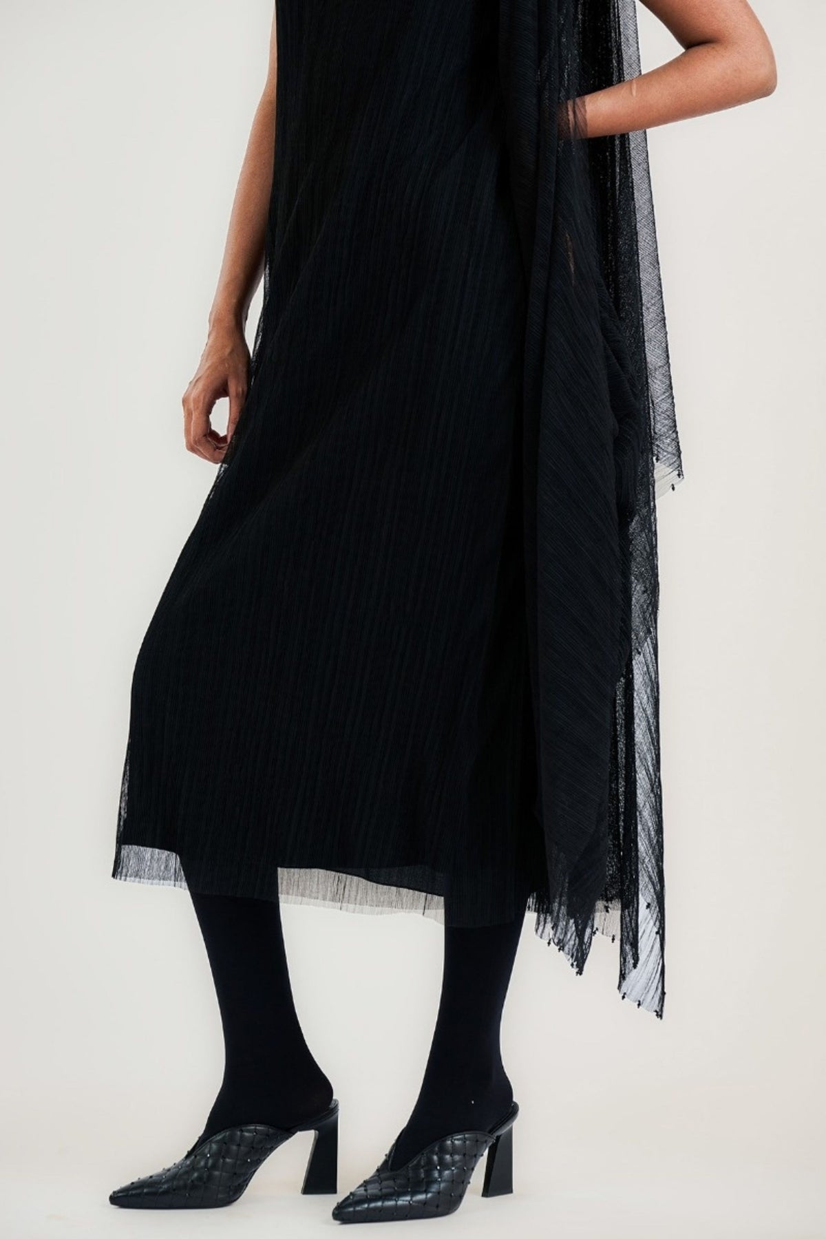 The Beaded Drape Dress