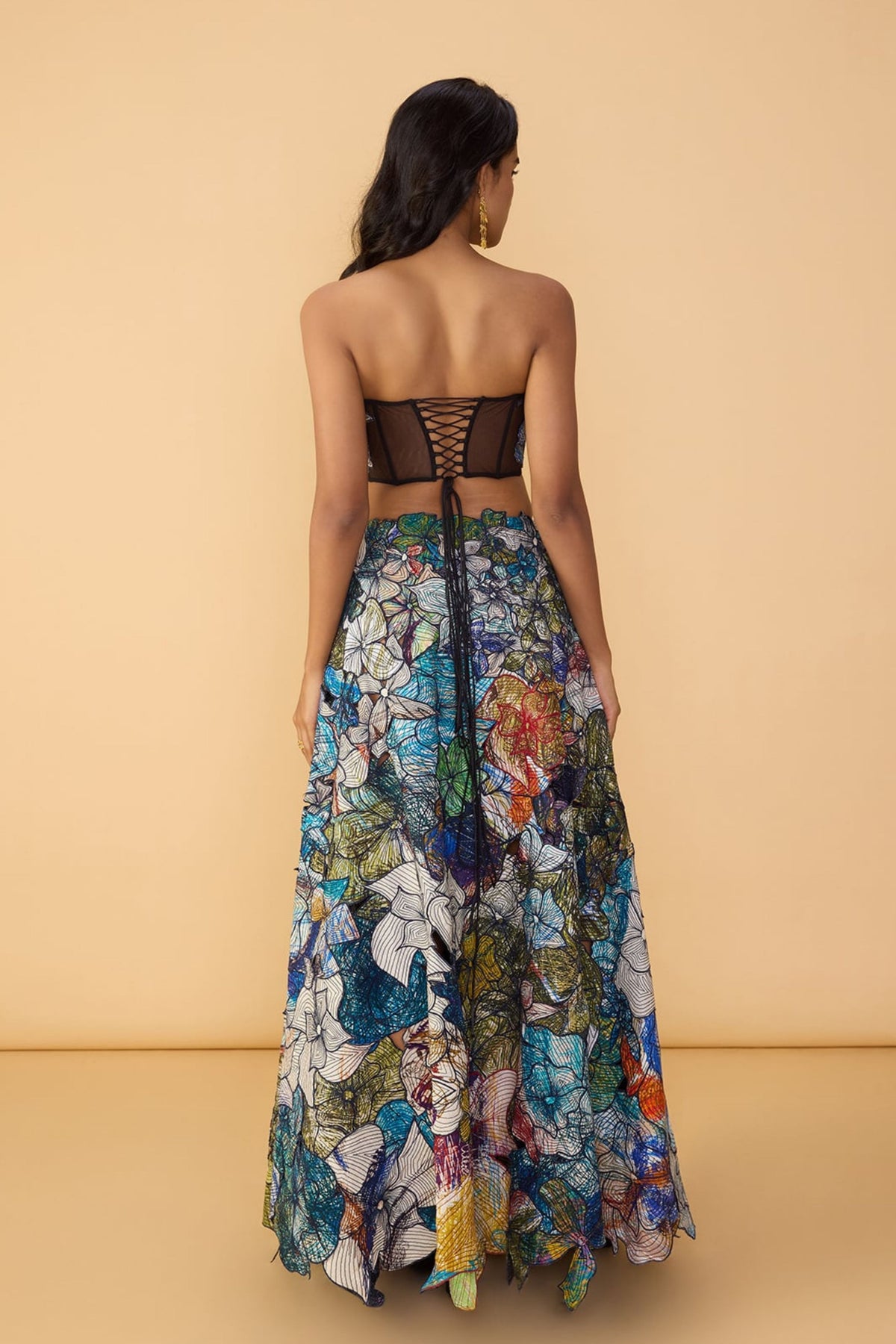 Scribble Dense Scallop Dupatta