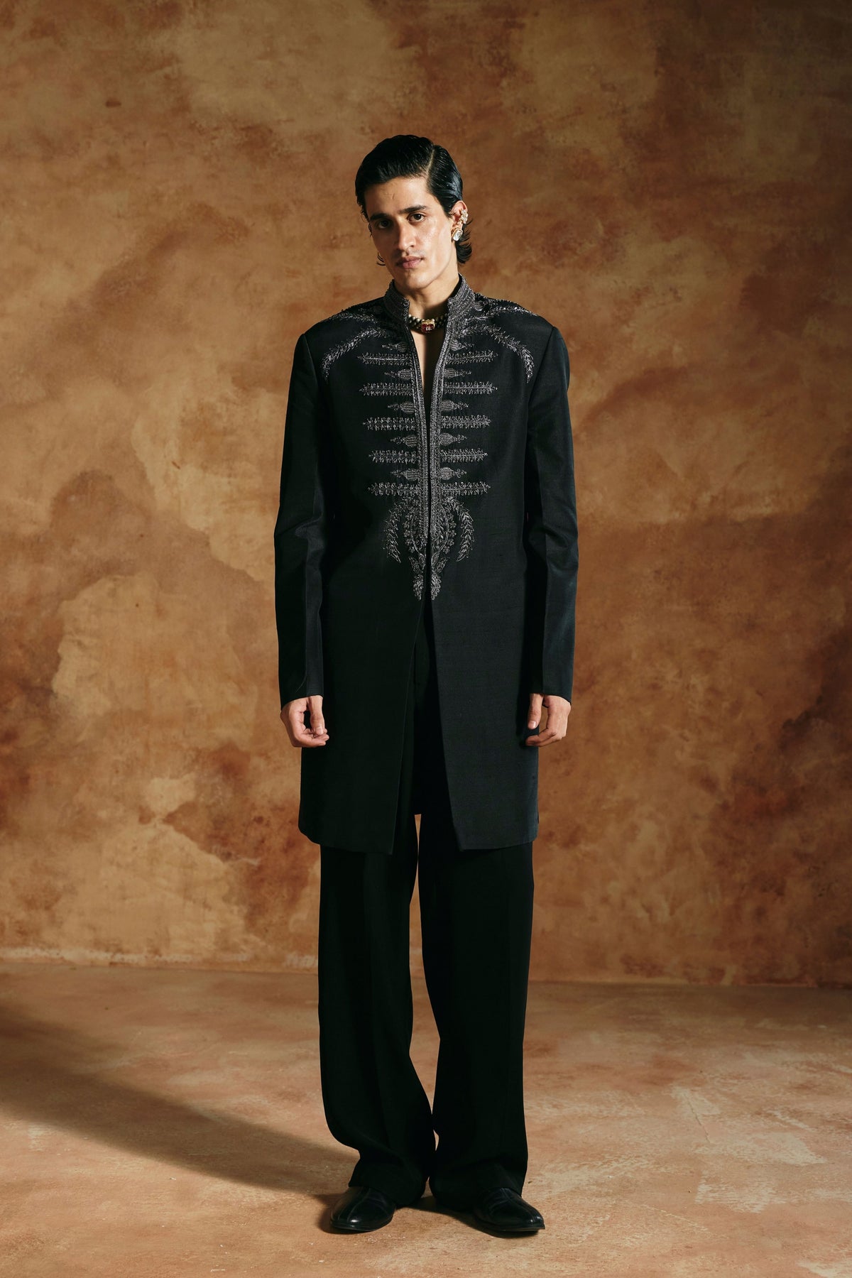 Sindh Beaded Embroidered Jacket Set
