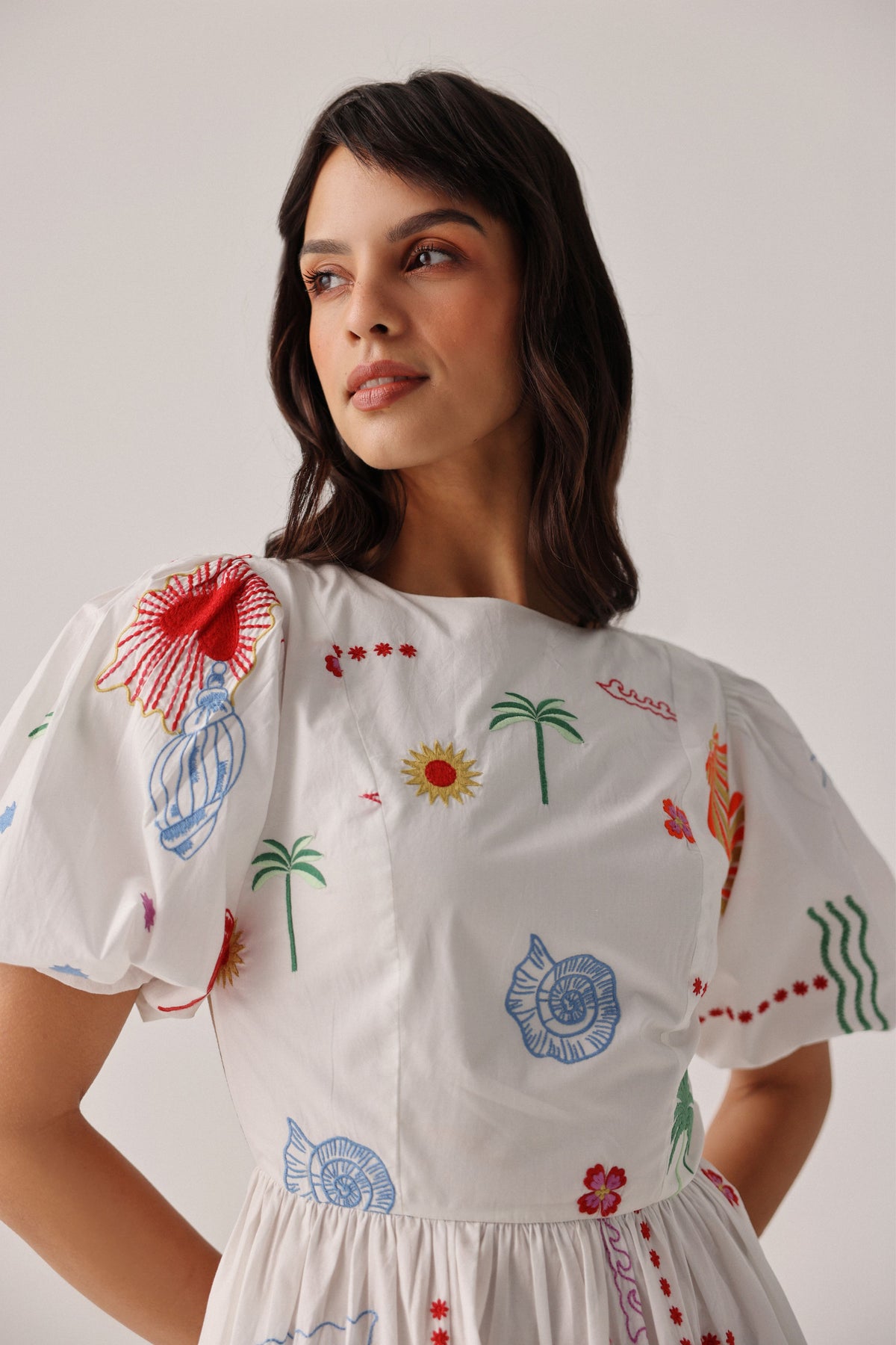 Ecru Lyla Midi Dress