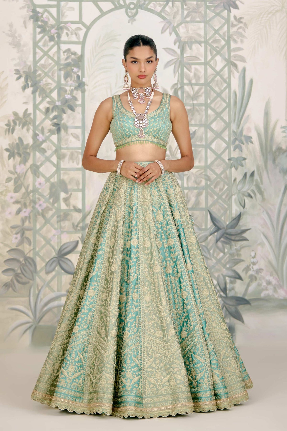 Hemlock Green Lehenga Set