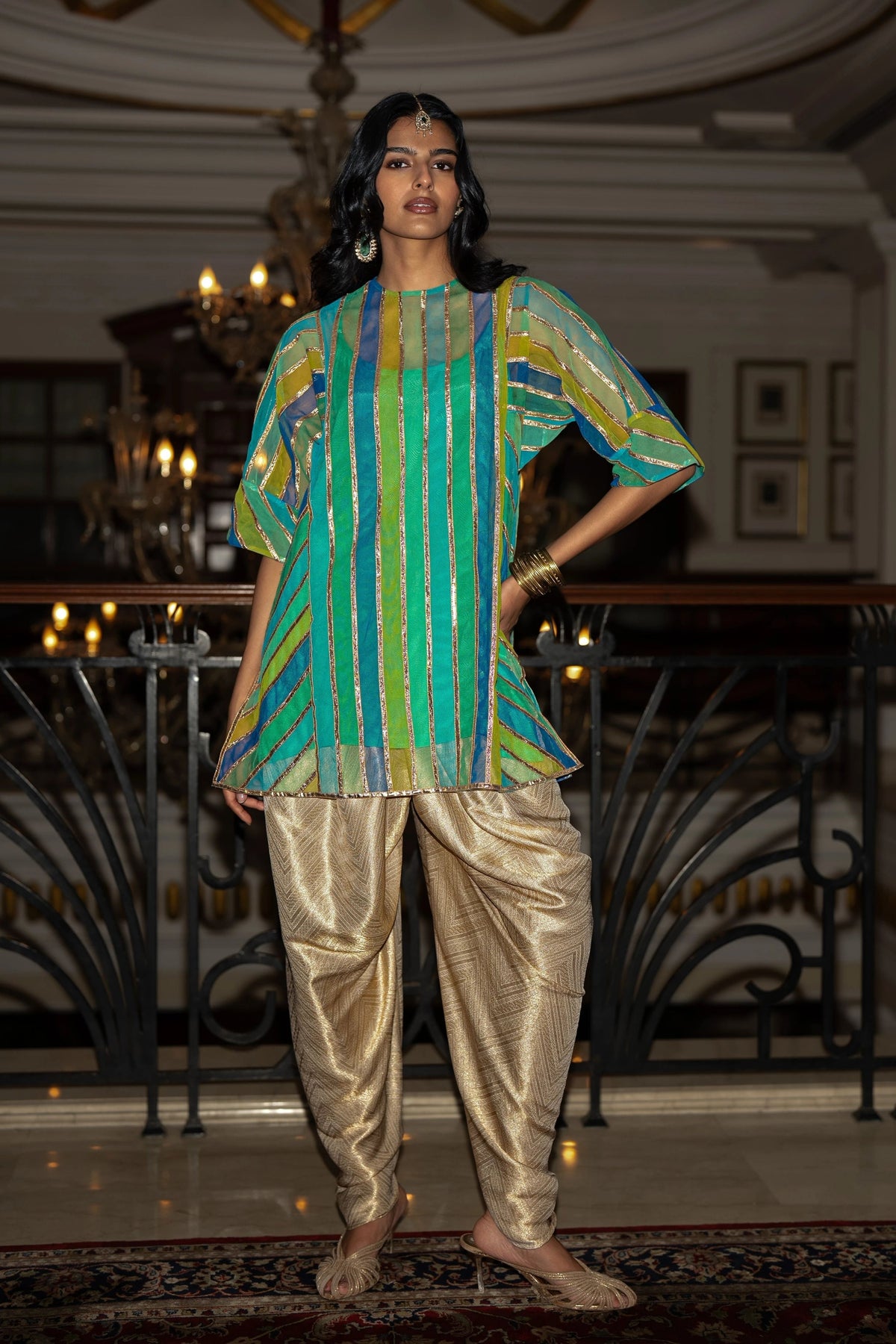 Brocade Tulip Pants