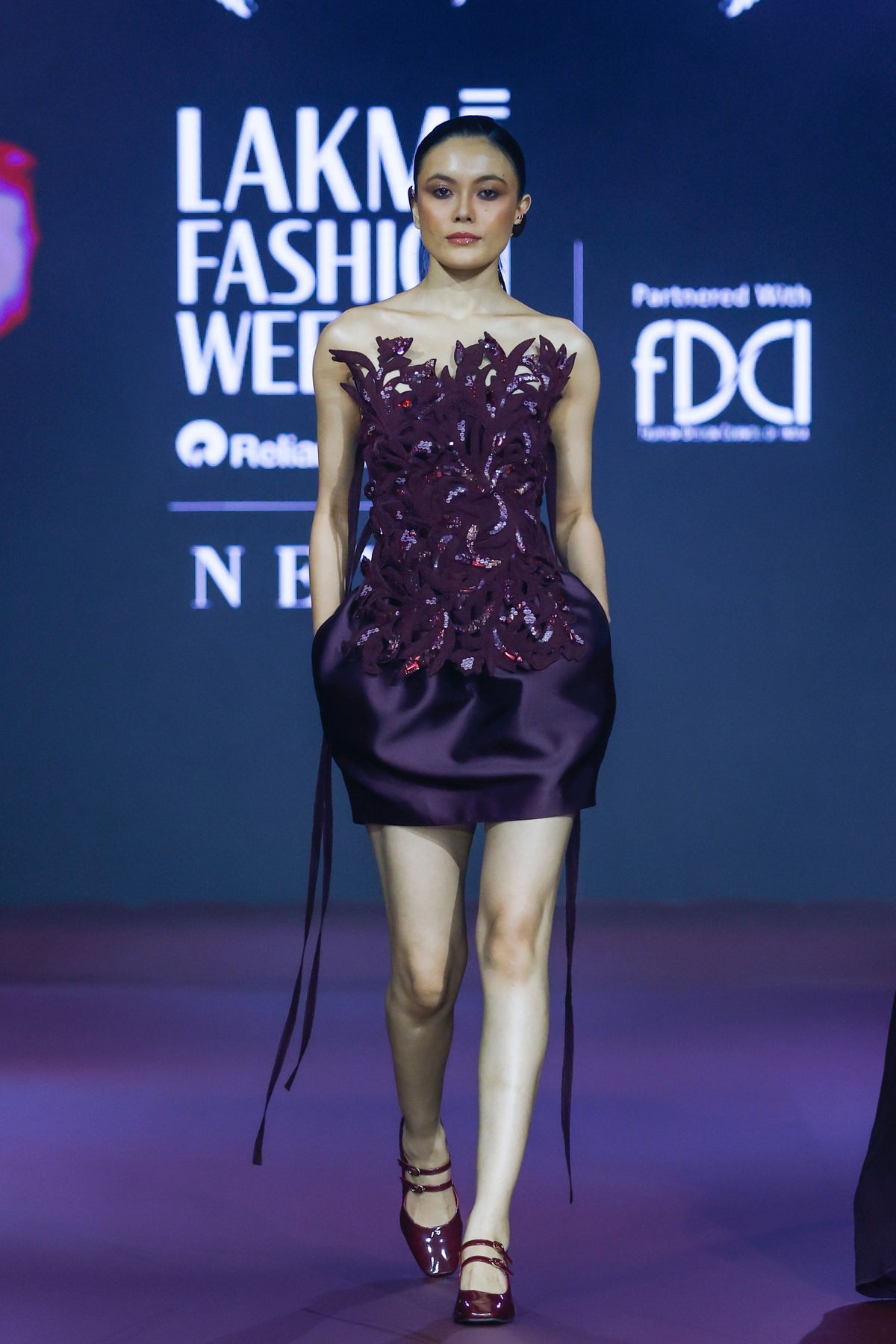 Claret Encrusted Corset Ensemble