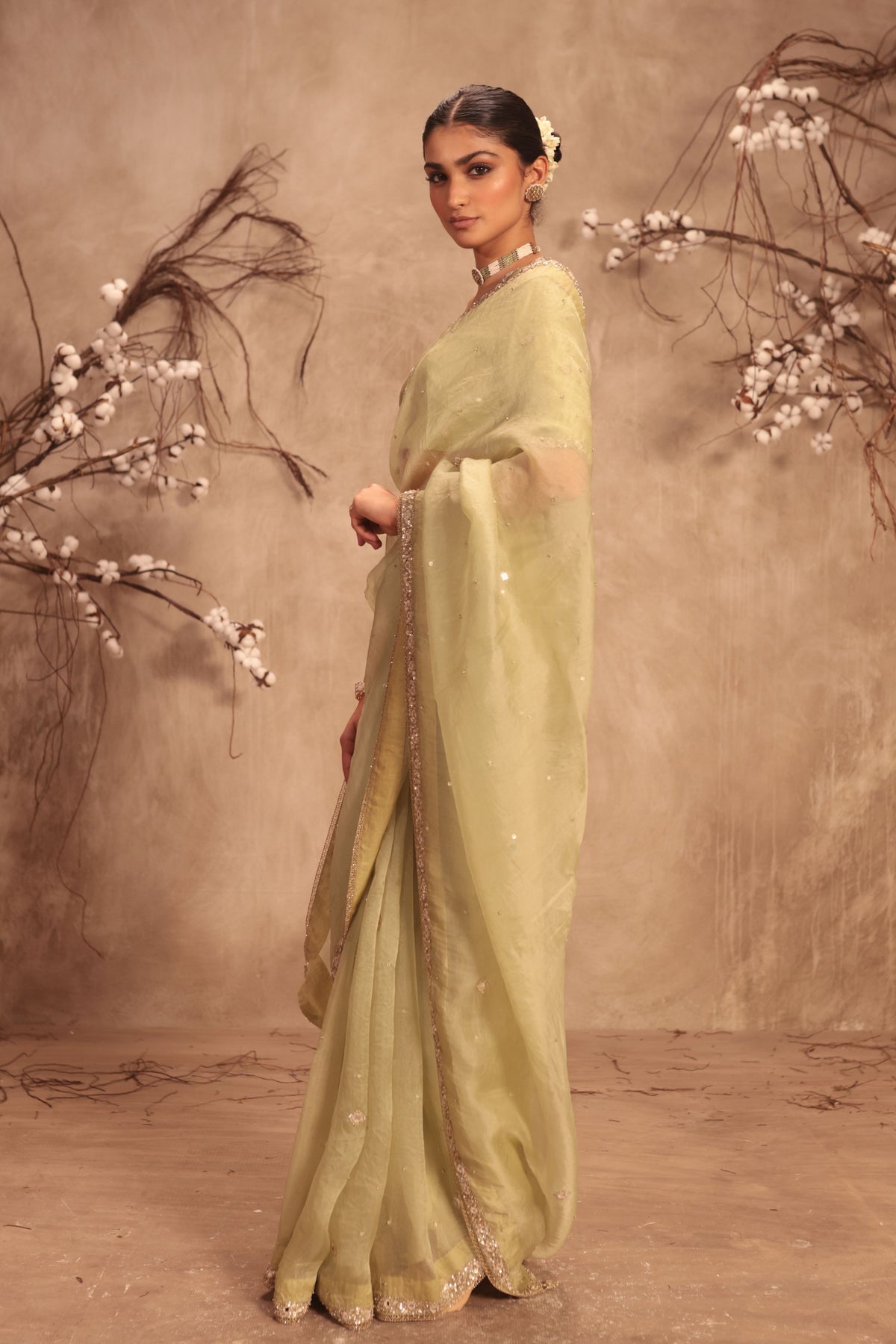 Light Green Saree Set