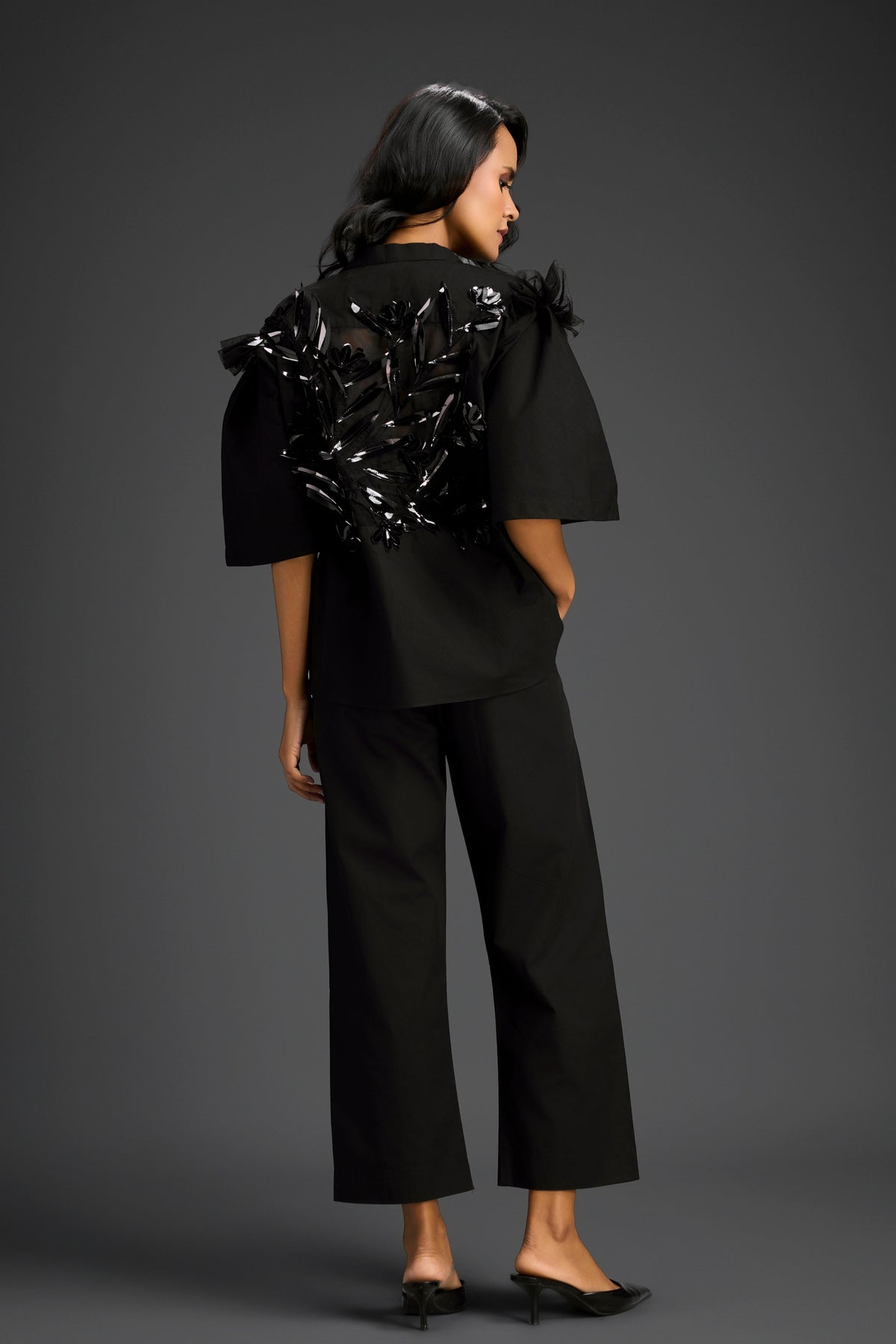 Structured Black Co-ord Set