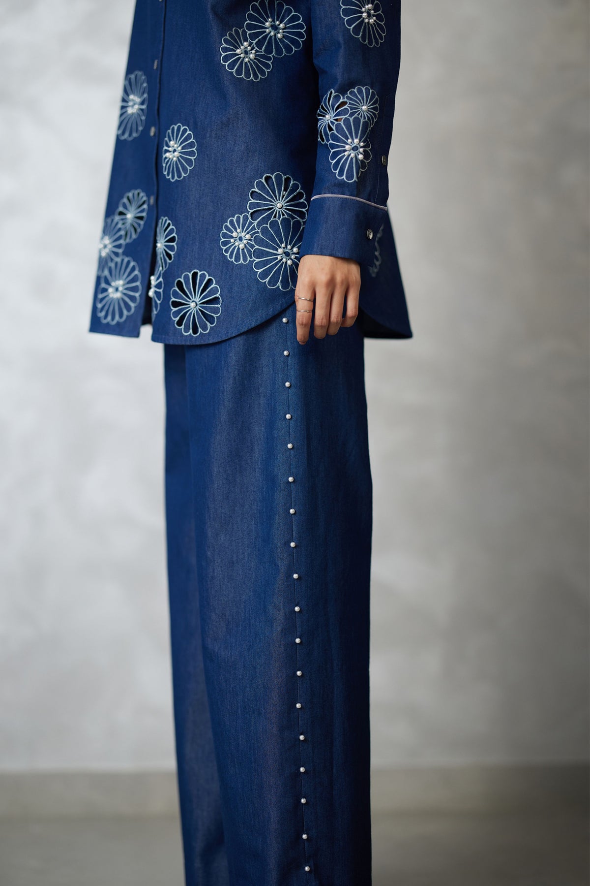 Dark Blue Sleeve Co-ord Set