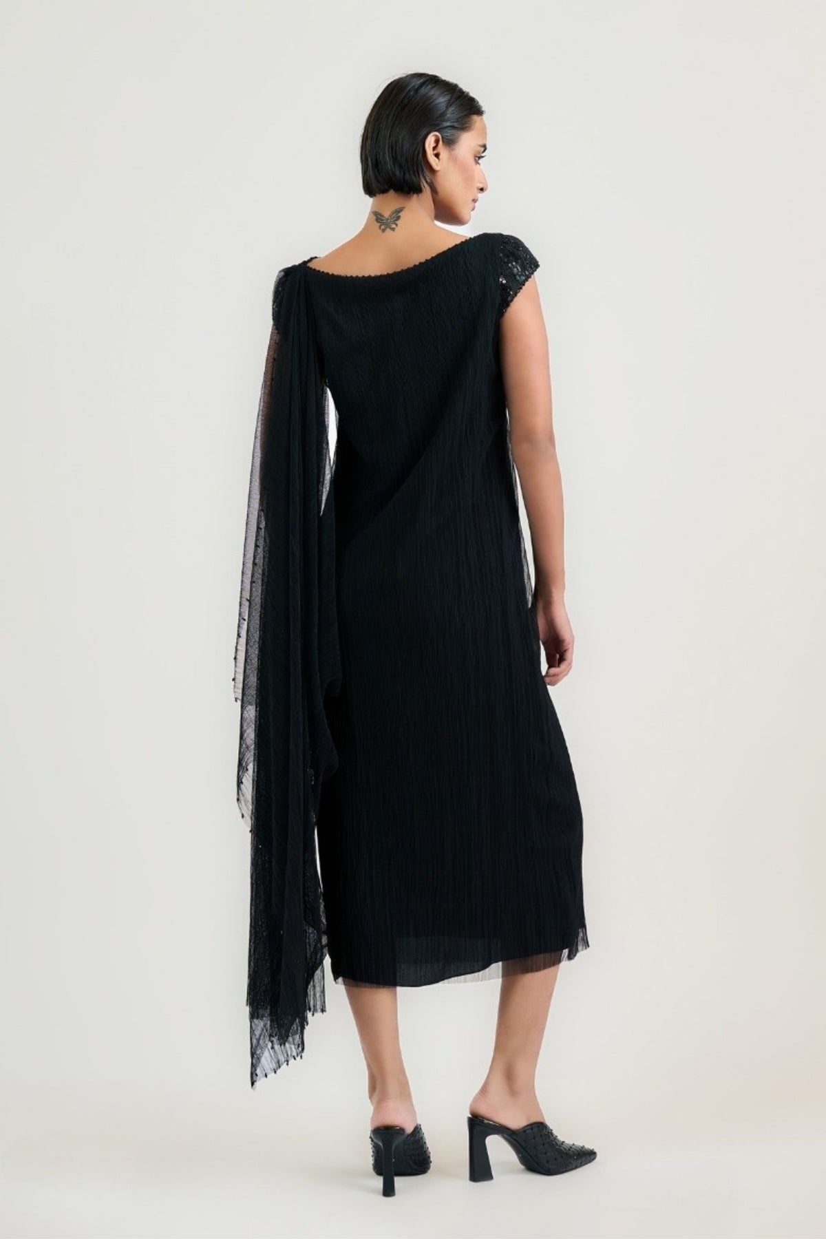 The Beaded Drape Dress