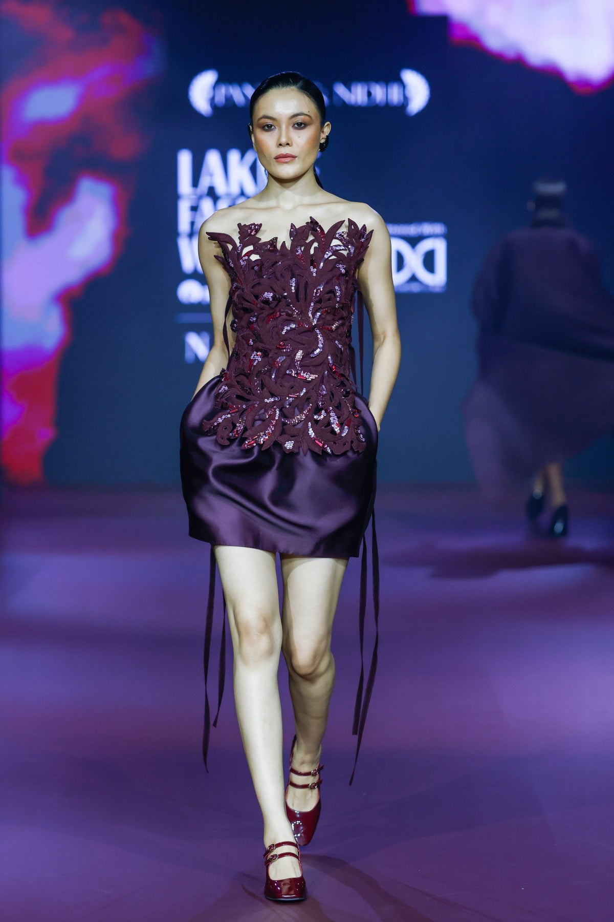 Claret Encrusted Corset Ensemble