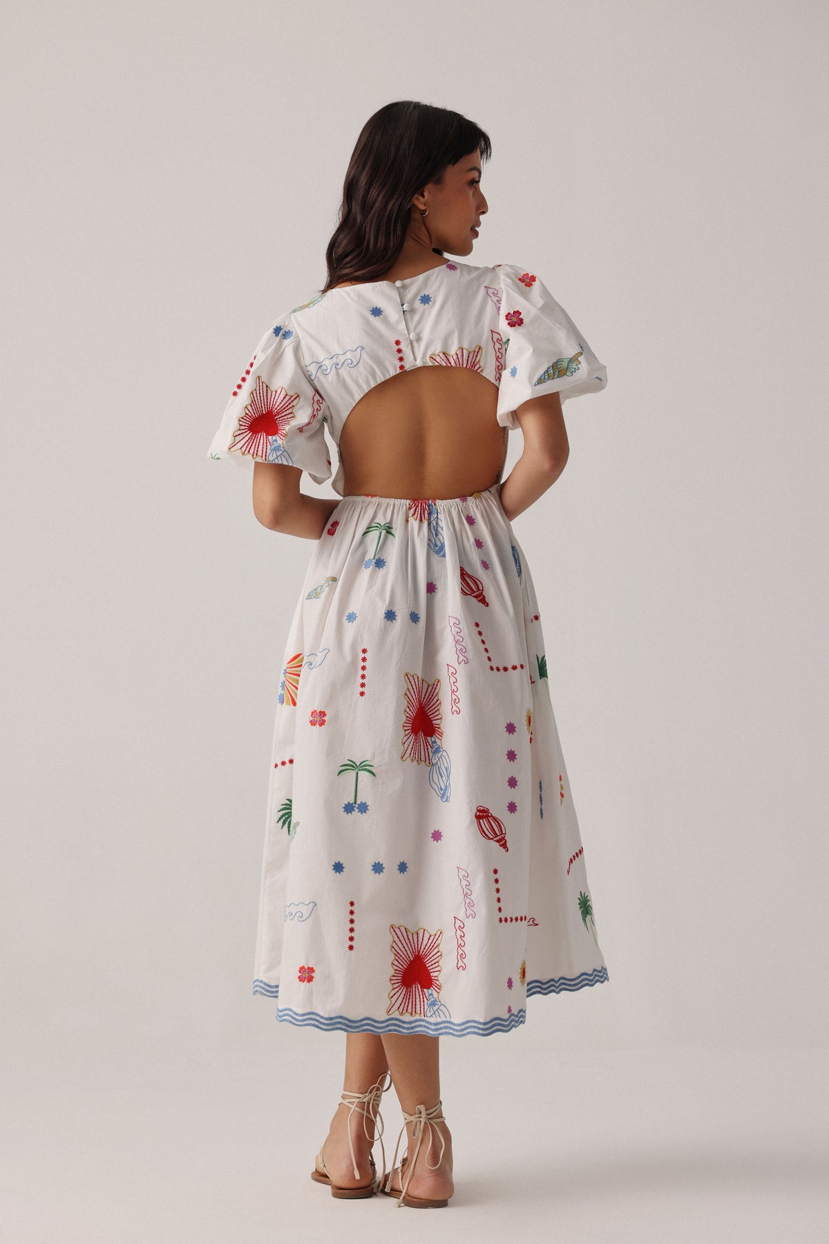 Ecru Lyla Midi Dress