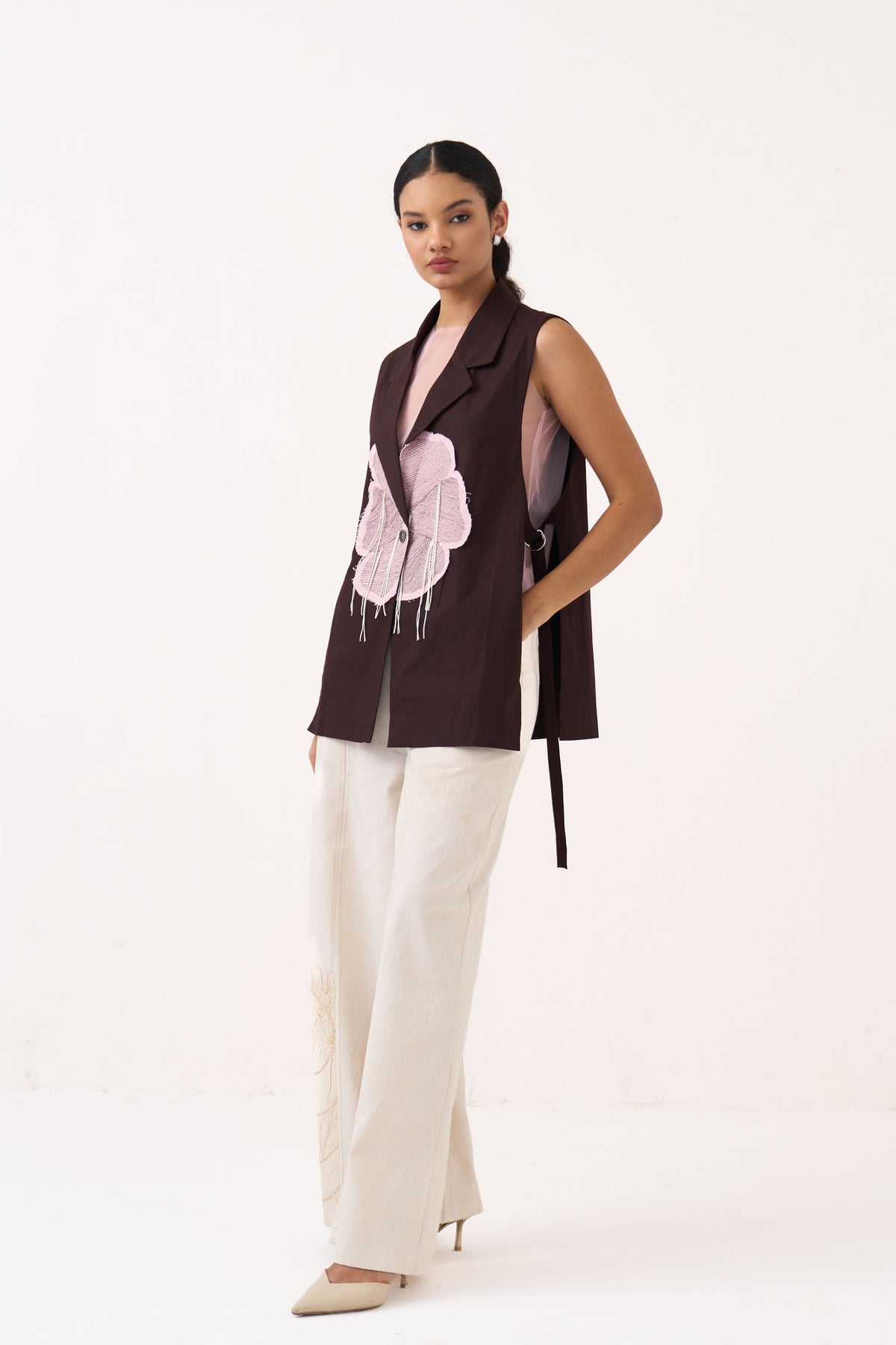 Floral Applique Waistcoat