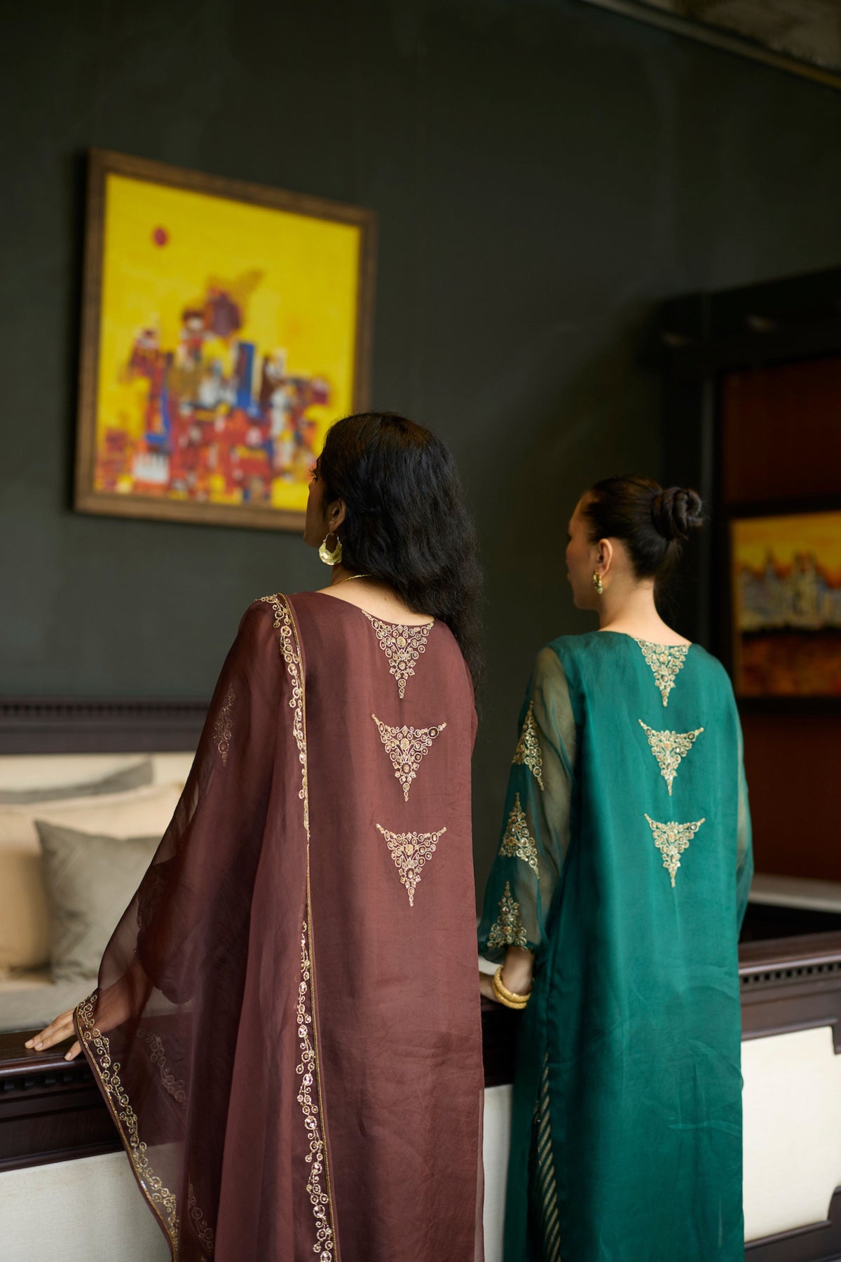 Brown Sukhali Kurta Set