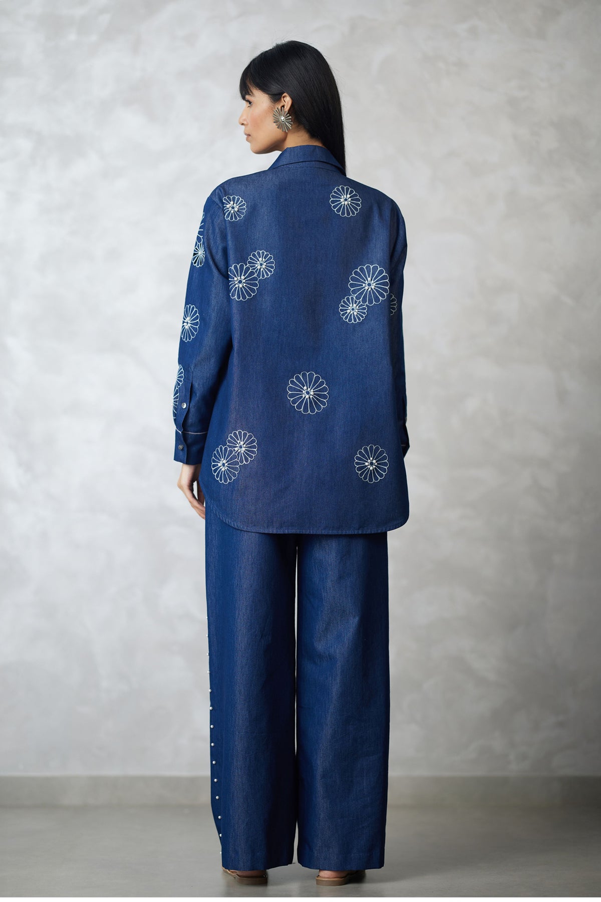 Dark Blue Sleeve Co-ord Set