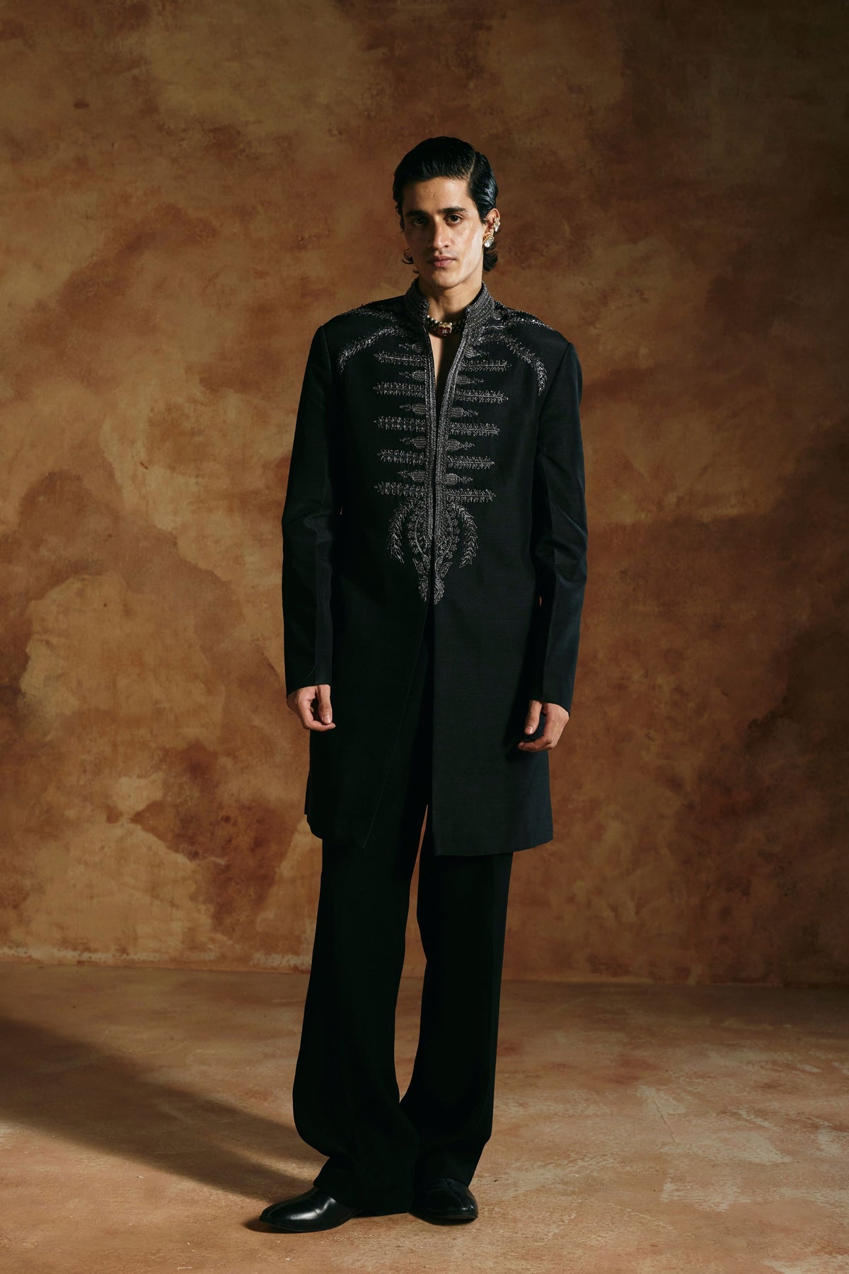 Sindh Beaded Embroidered Jacket Set