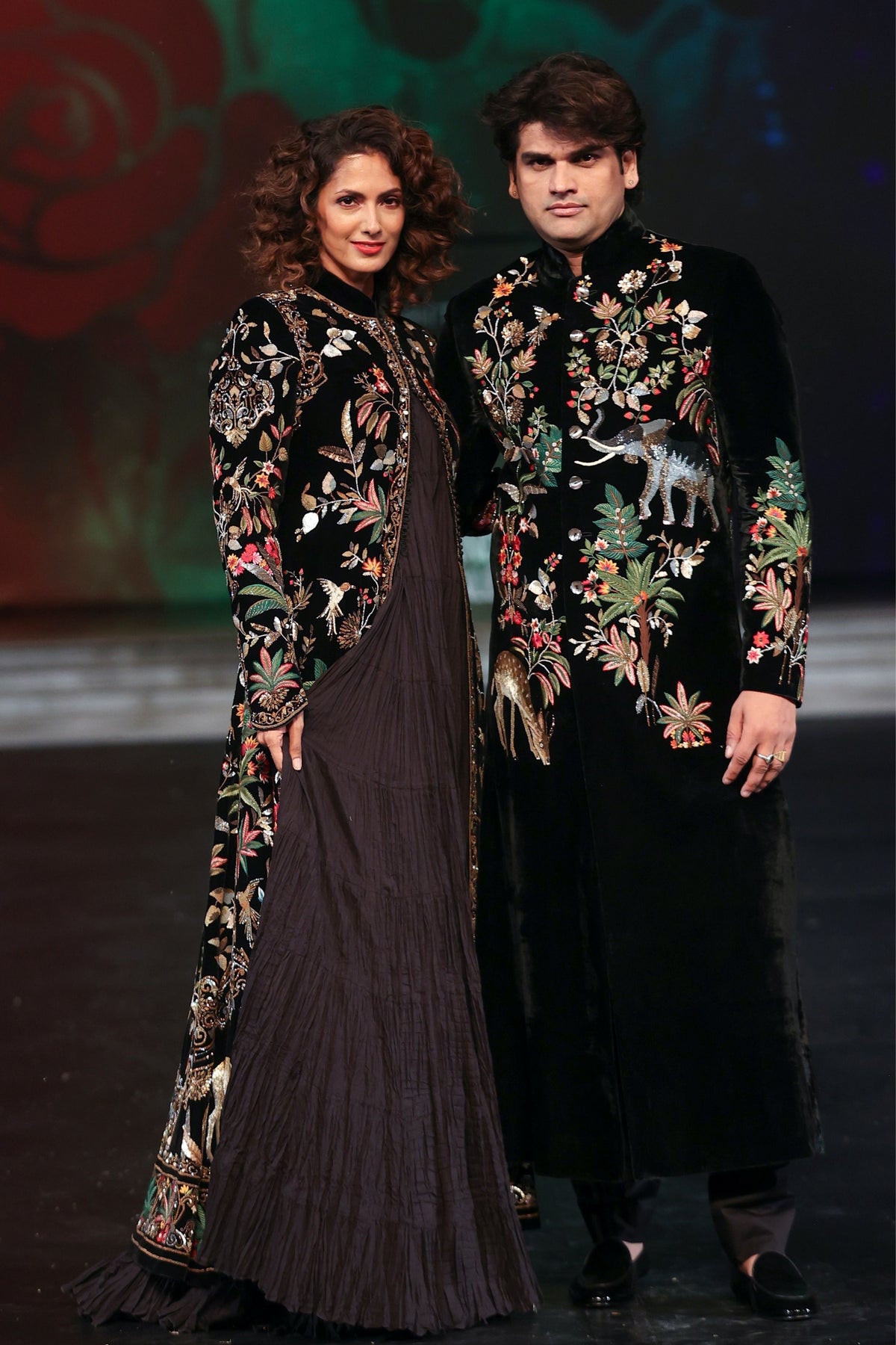 Resham Embroidered Long Jacket