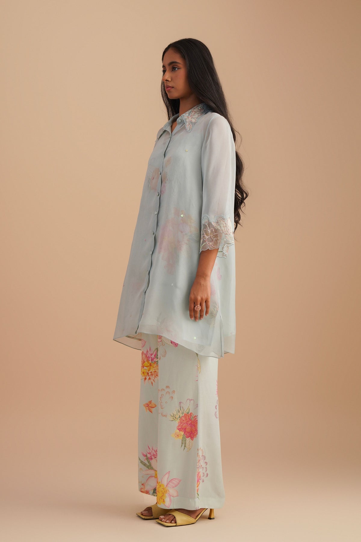 Powder Blue Organza Co-ord Set