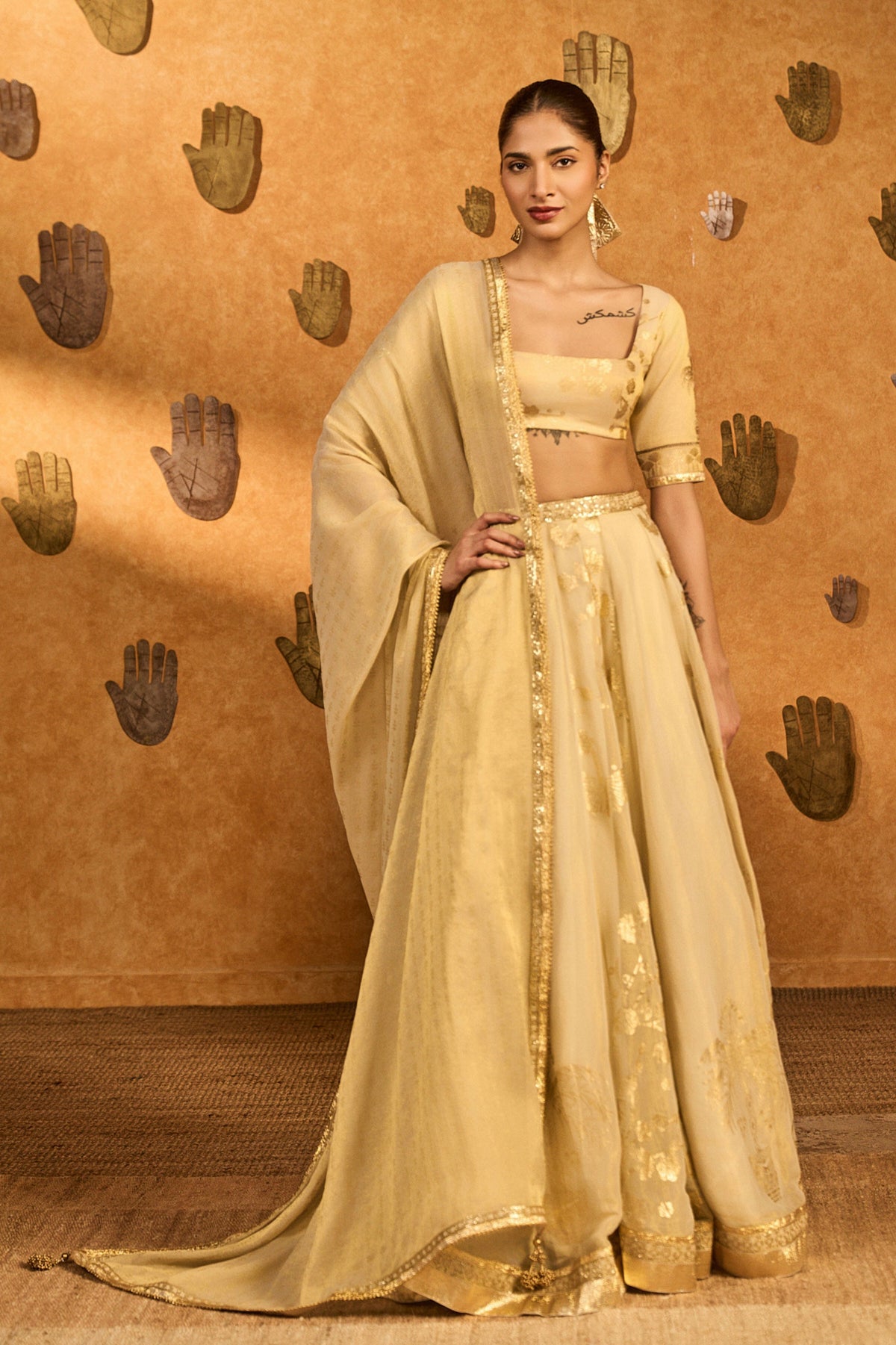 Ivory Sakura Lehenga Set