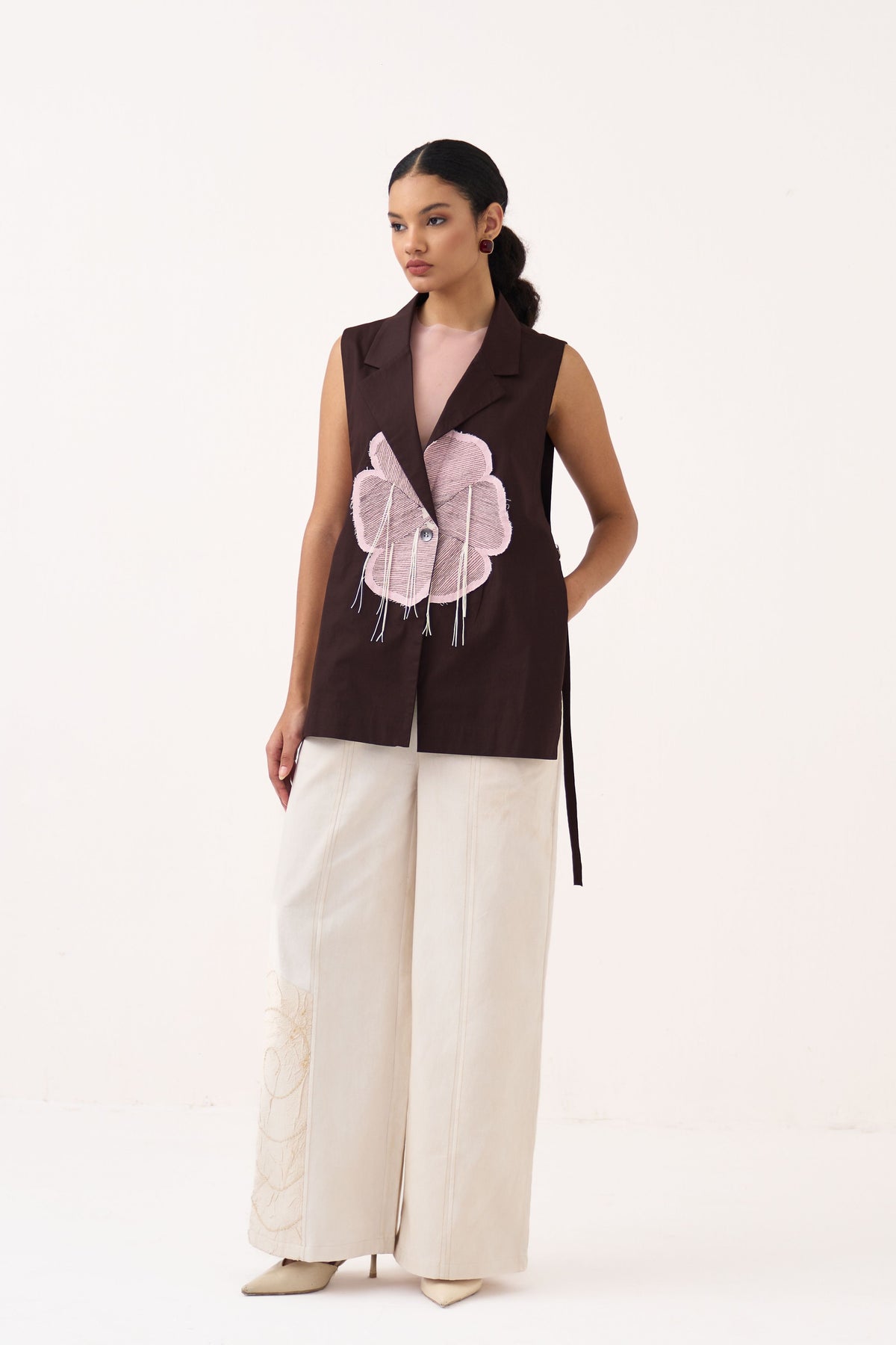 Floral Applique Waistcoat