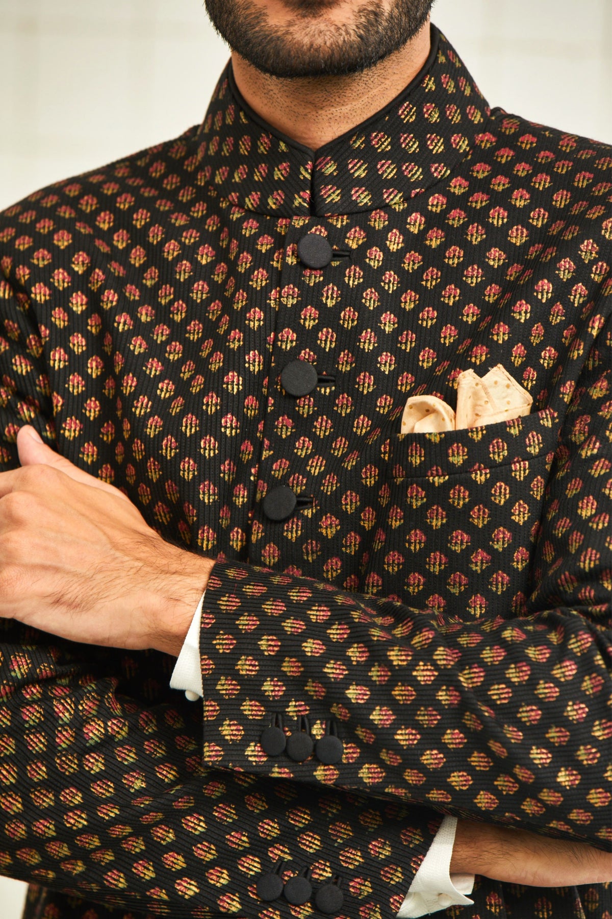 Chhitroli Textured Sherwani