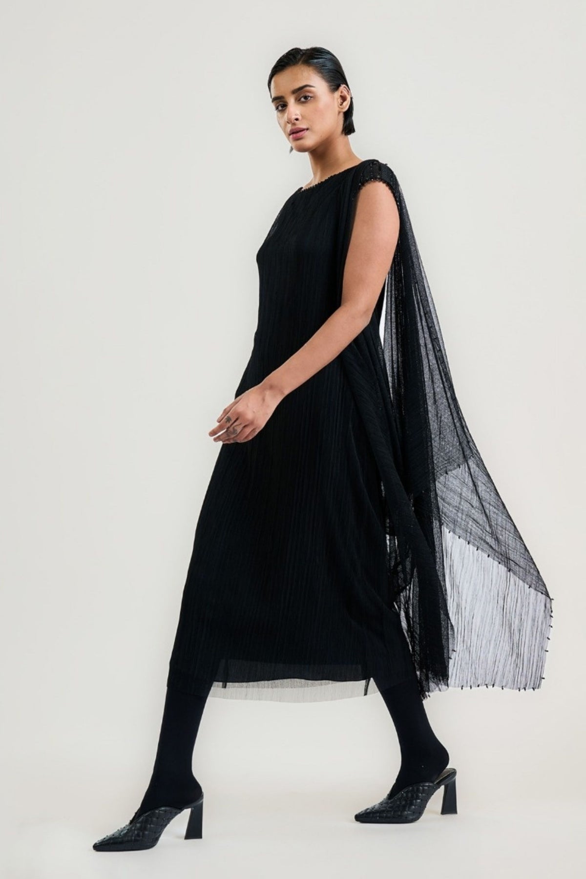 The Beaded Drape Dress