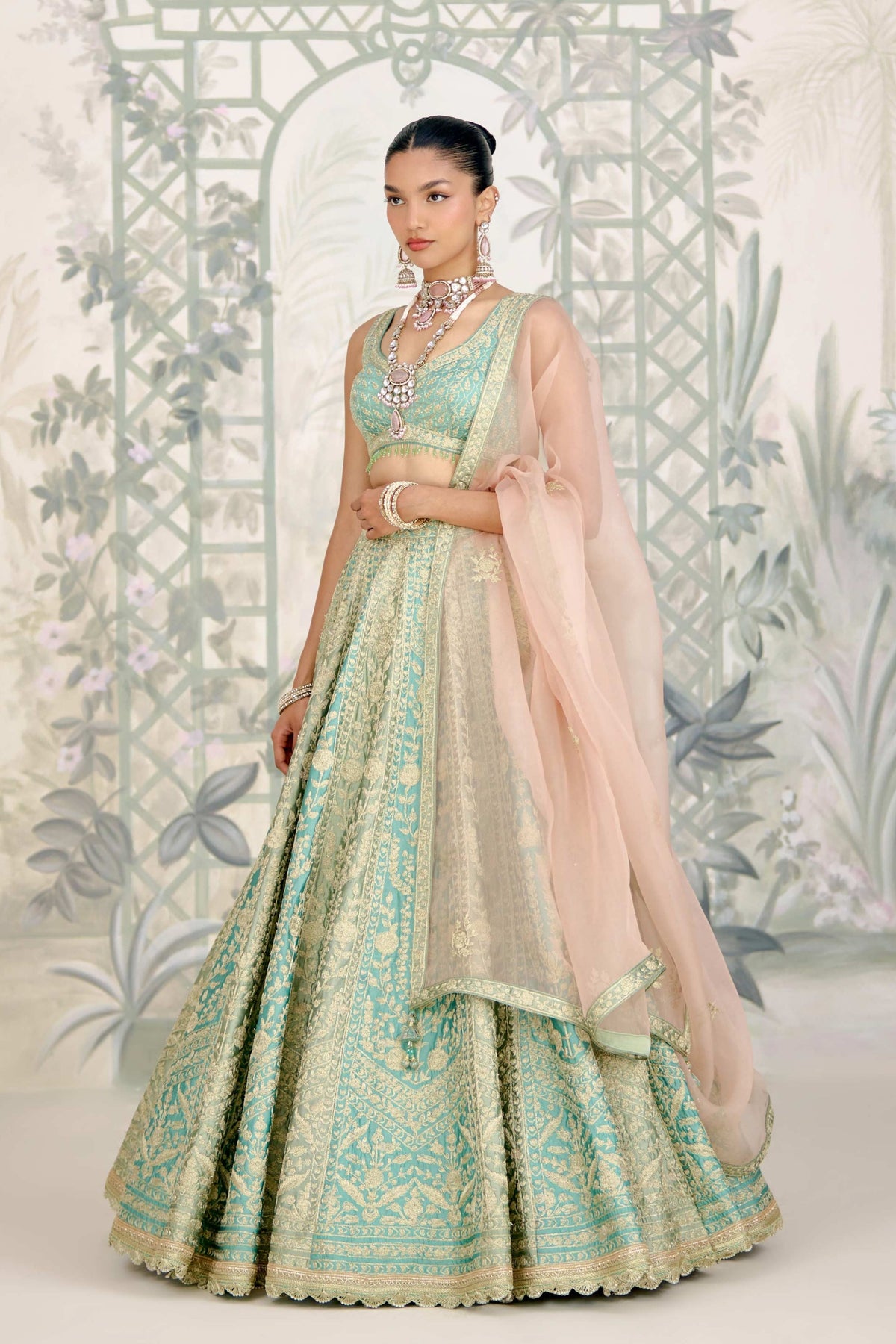 Hemlock Green Lehenga Set