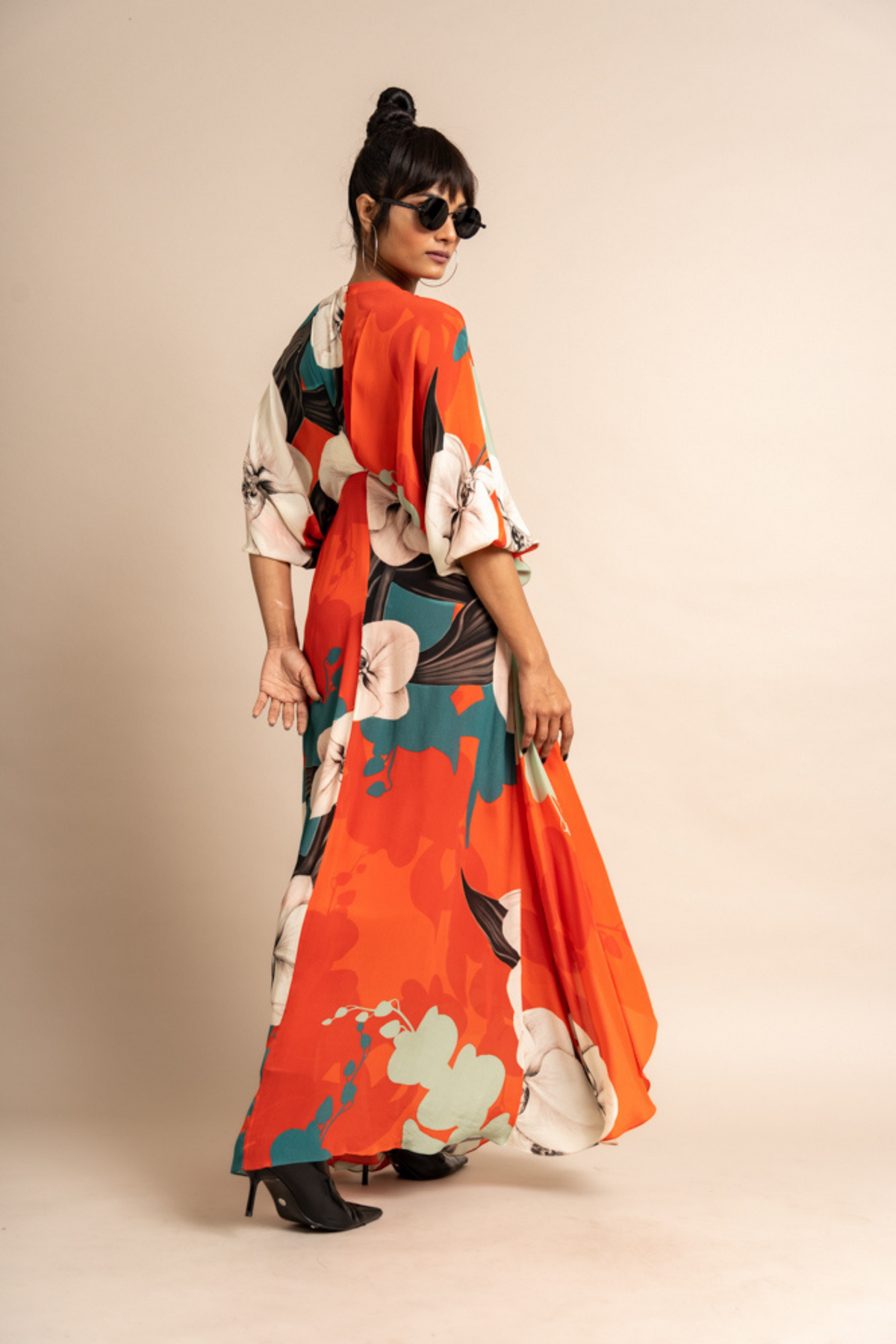 Tangerine Print Hanki Dress