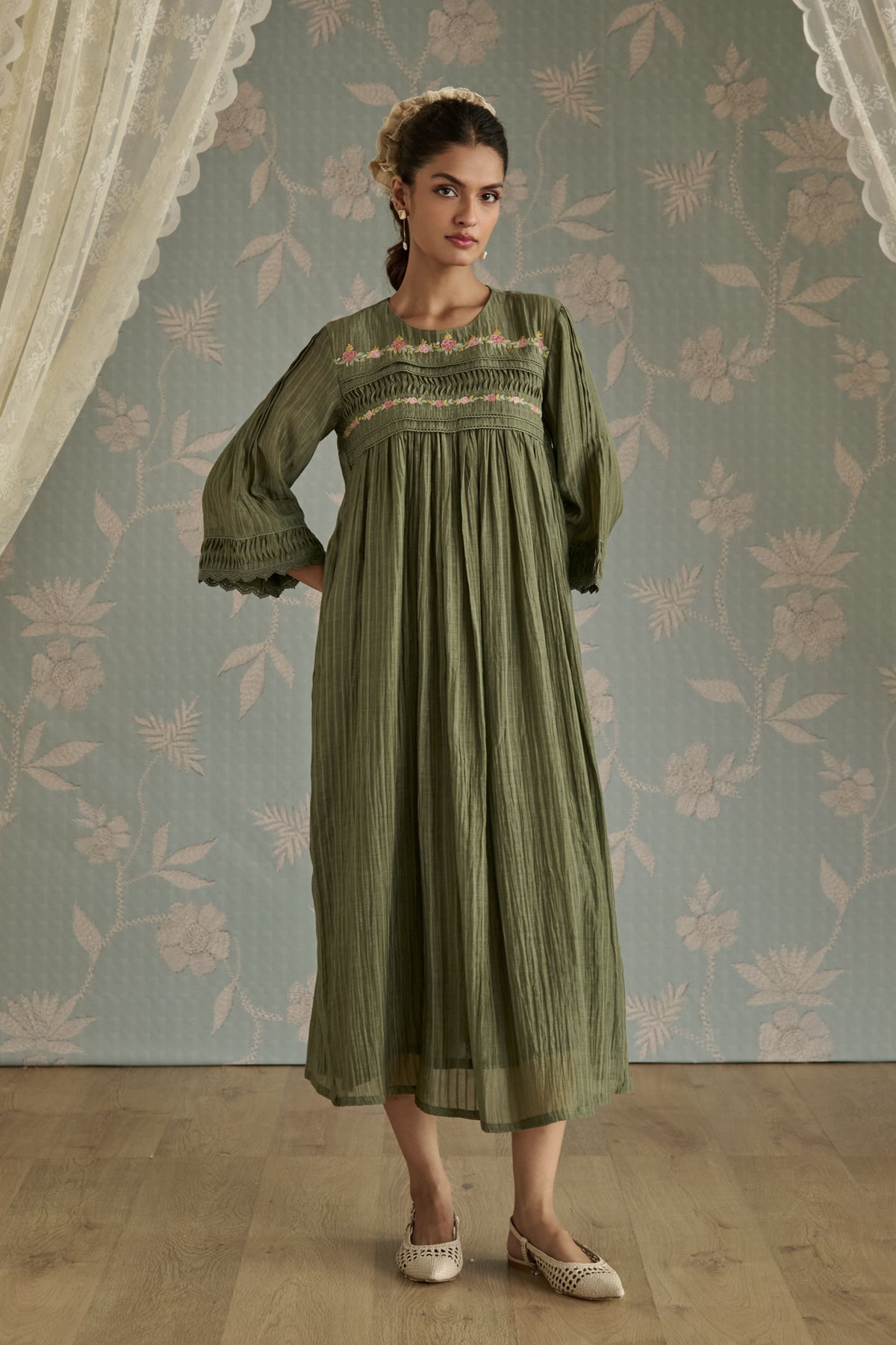 Green Rosa Tunic Set
