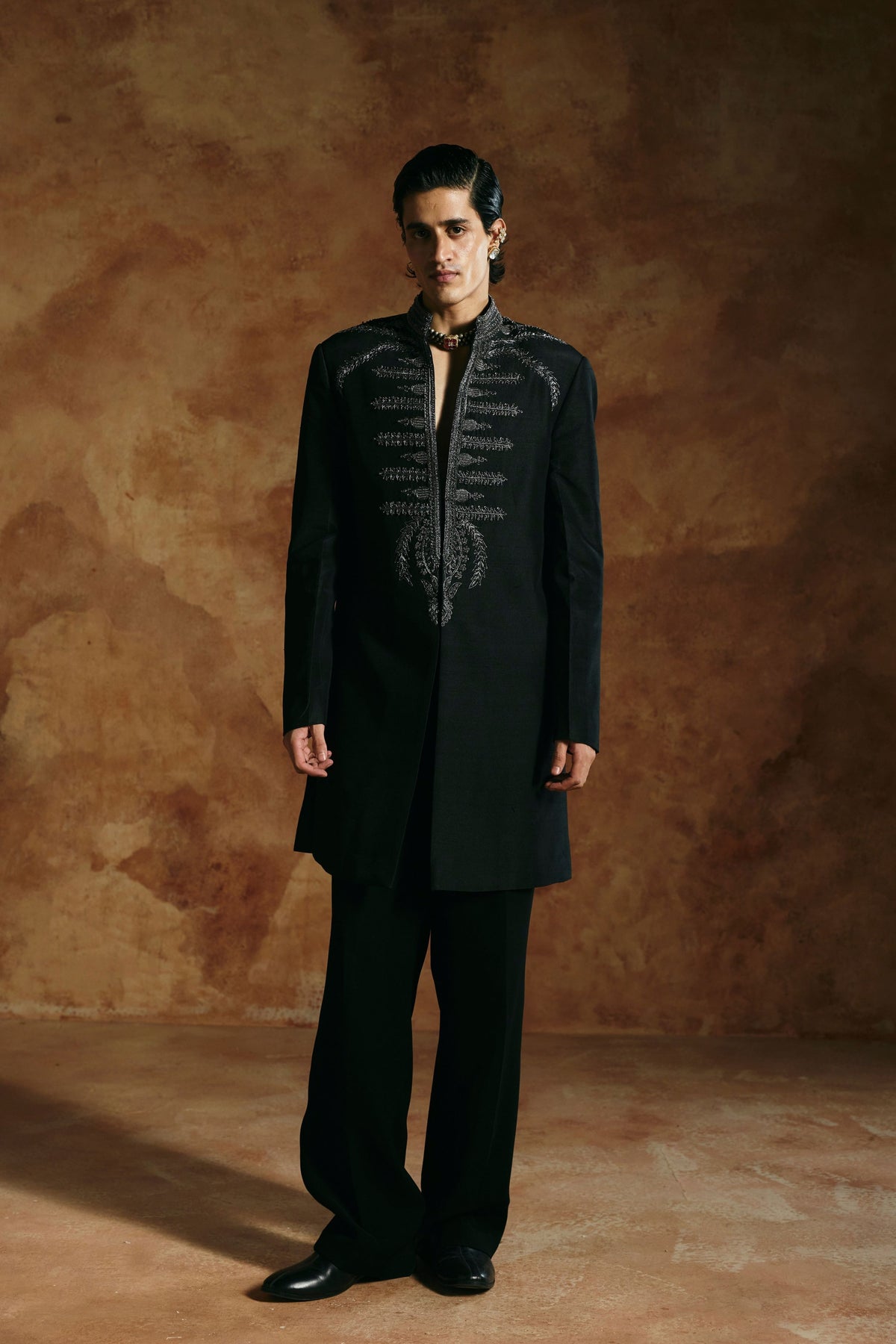 Sindh Beaded Embroidered Jacket Set