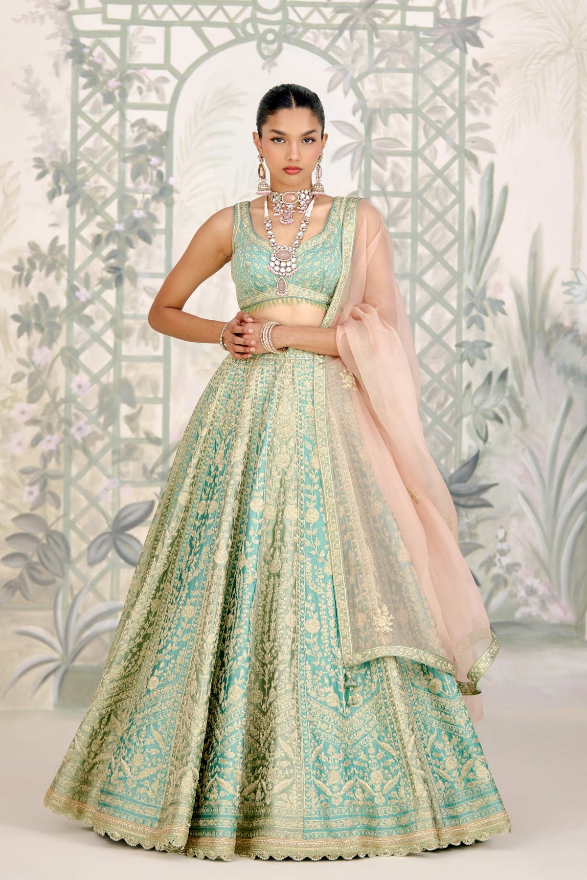 Hemlock Green Lehenga Set