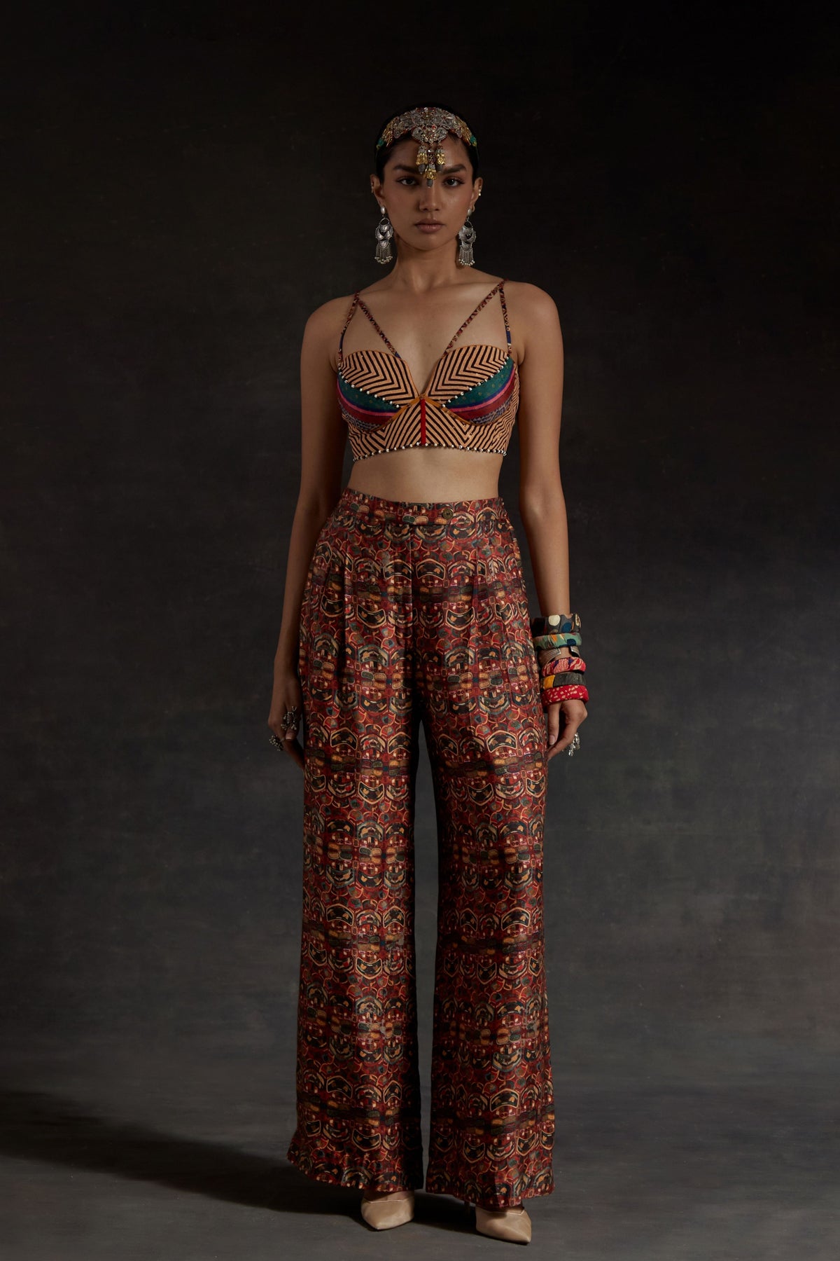Hina Multicolor Jacket Set