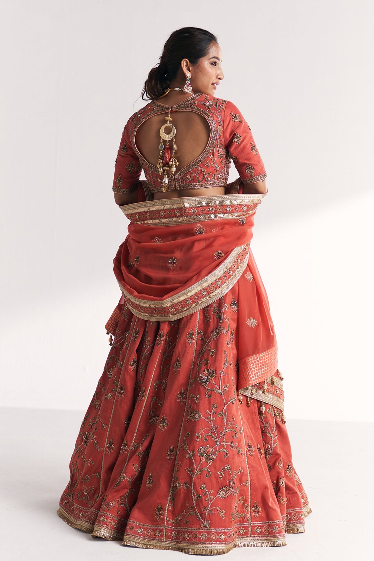 Kesar Tangerine Lehenga Set
