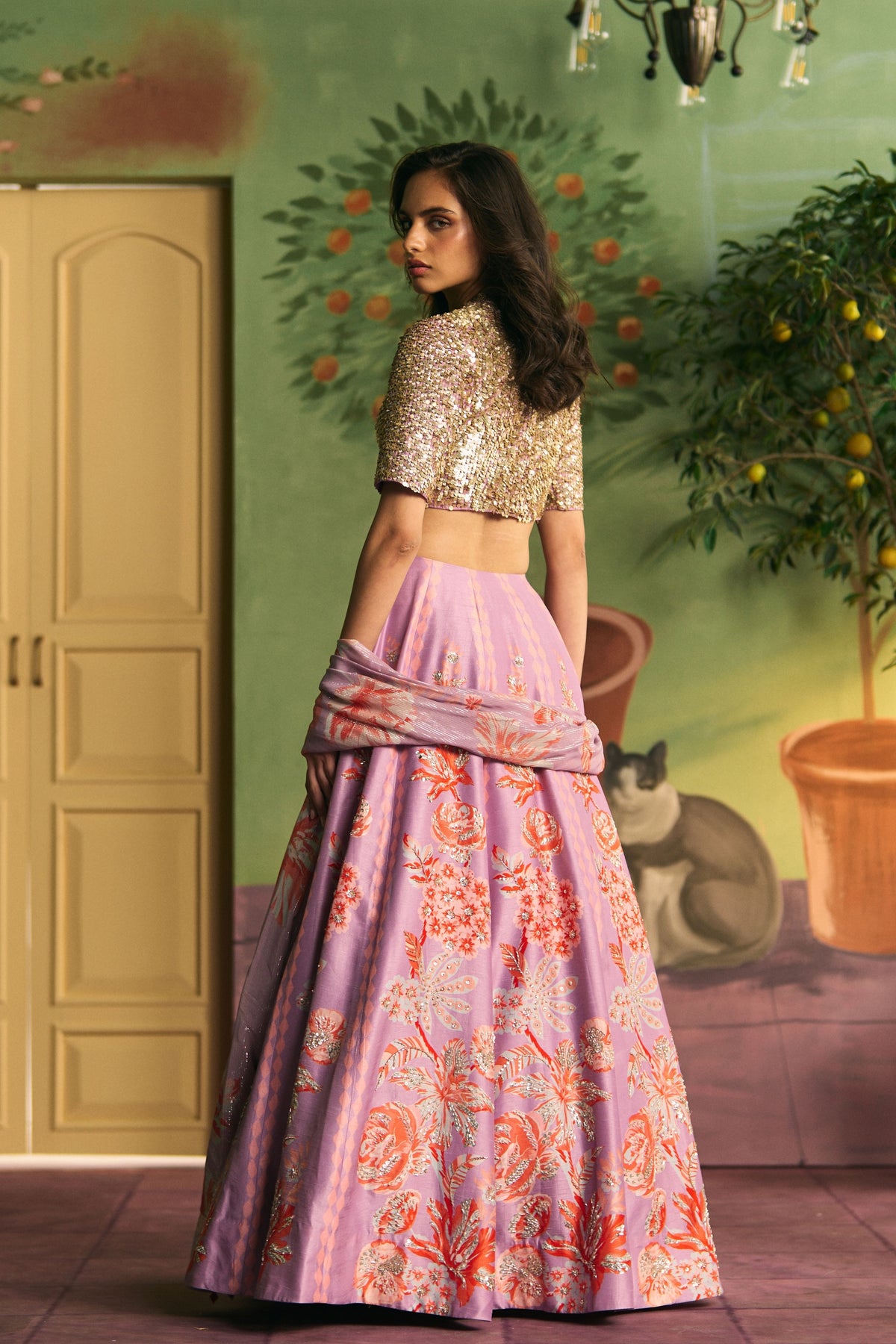 Lilac Bloom Lehenga Set
