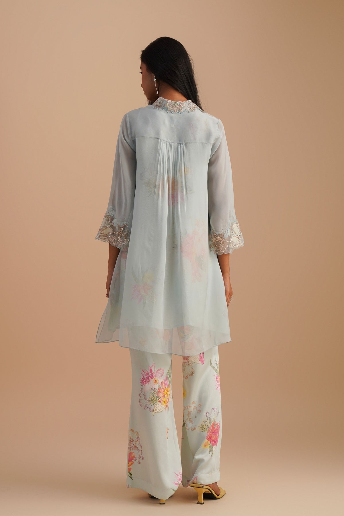 Powder Blue Organza Co-ord Set