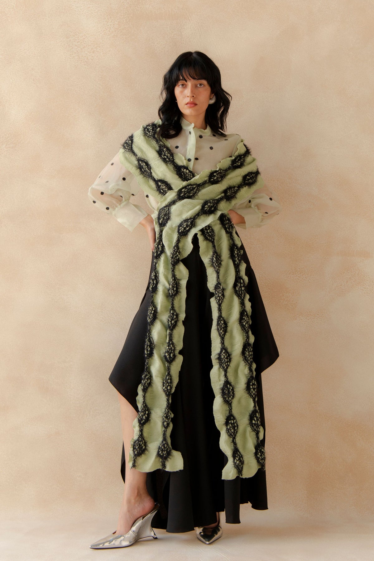 Organza Top Flap Pants Drape