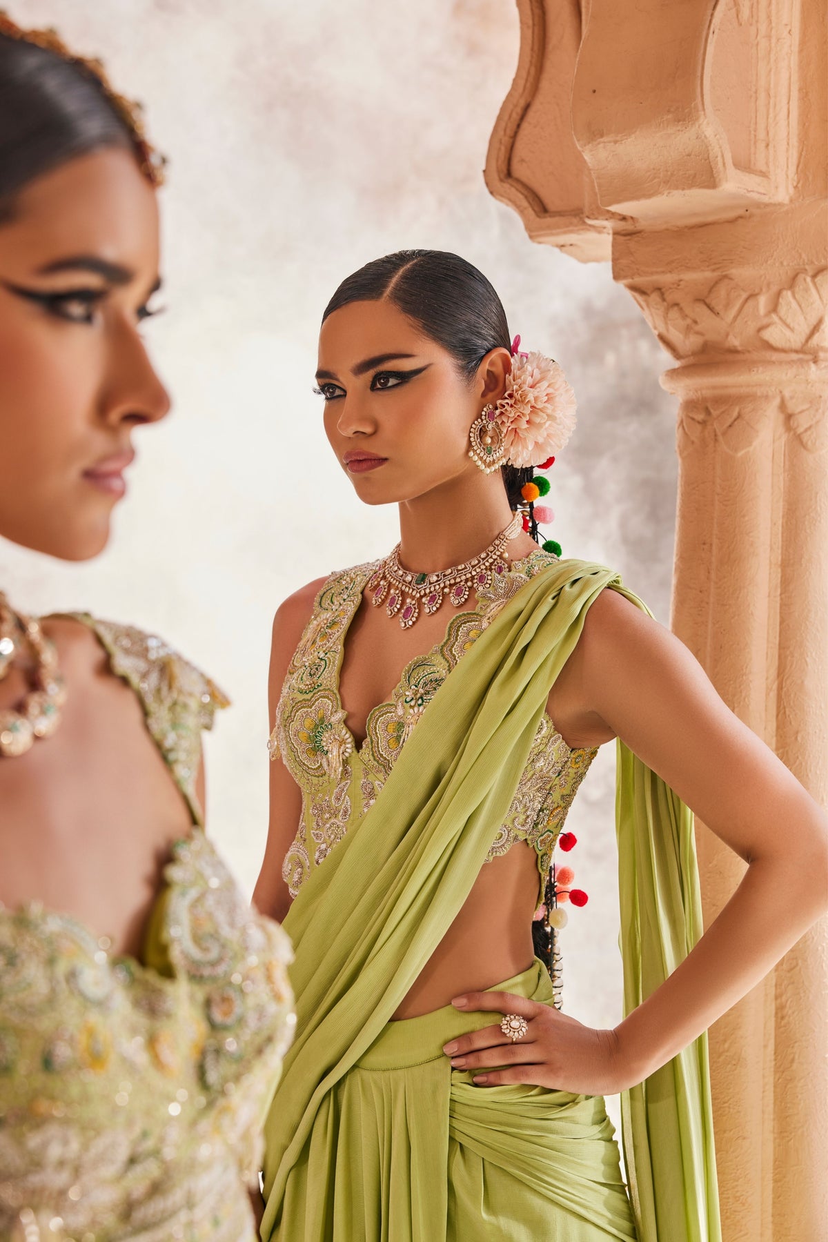 Dara Pre-draped Saree Set