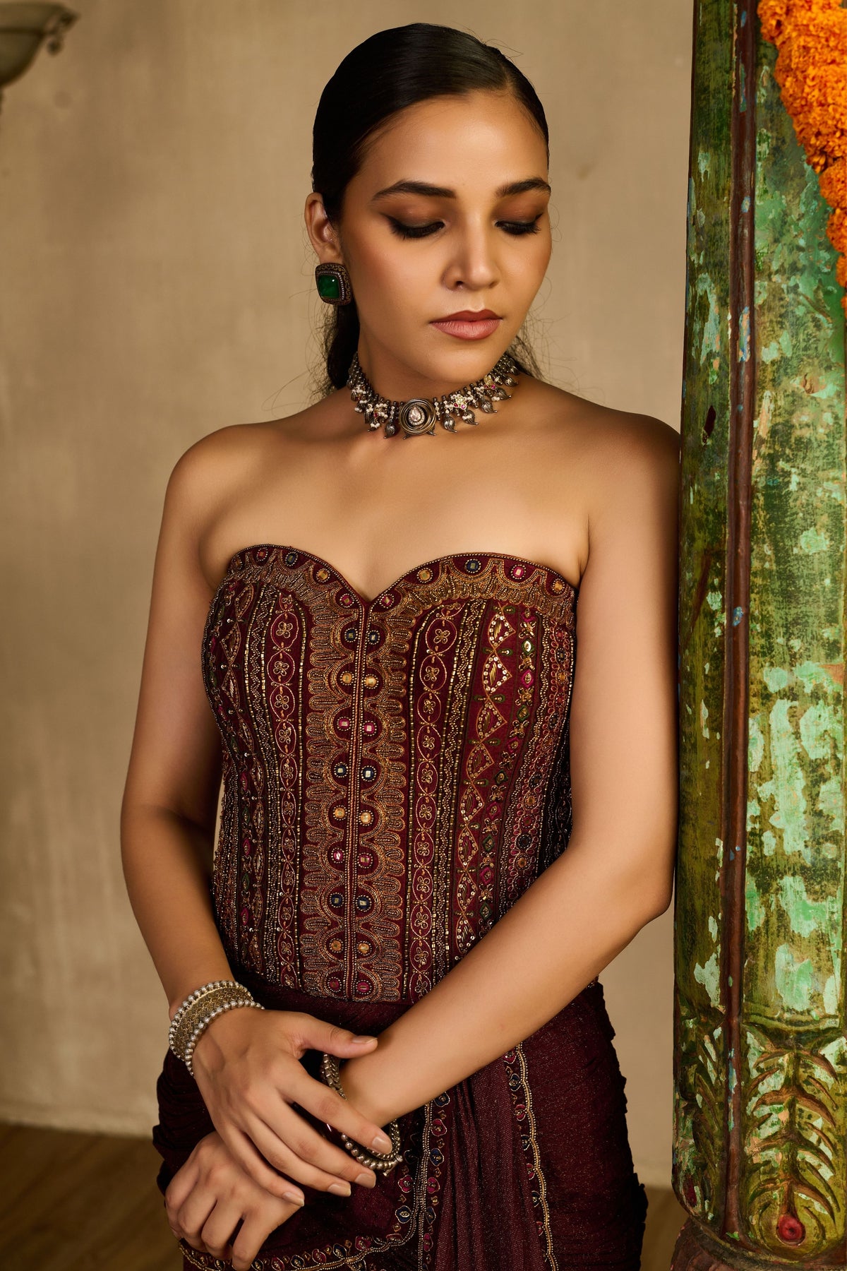 Saanjh Maroon Co-ord Set