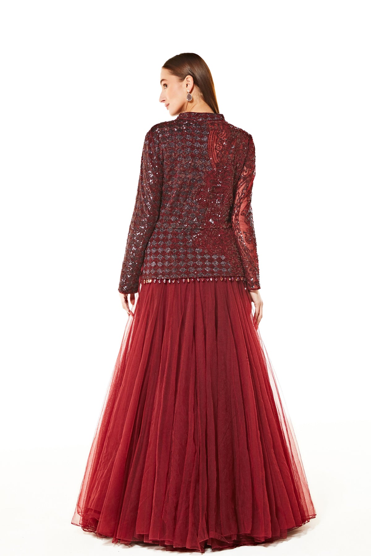 Maroon Dalia Lehenga Set