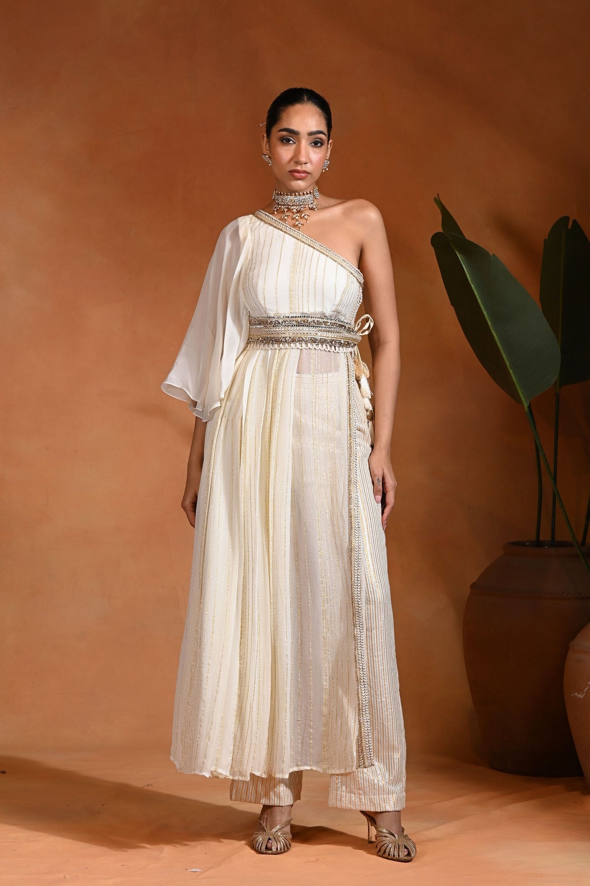Moonlite Tunic Ivory Gold Set