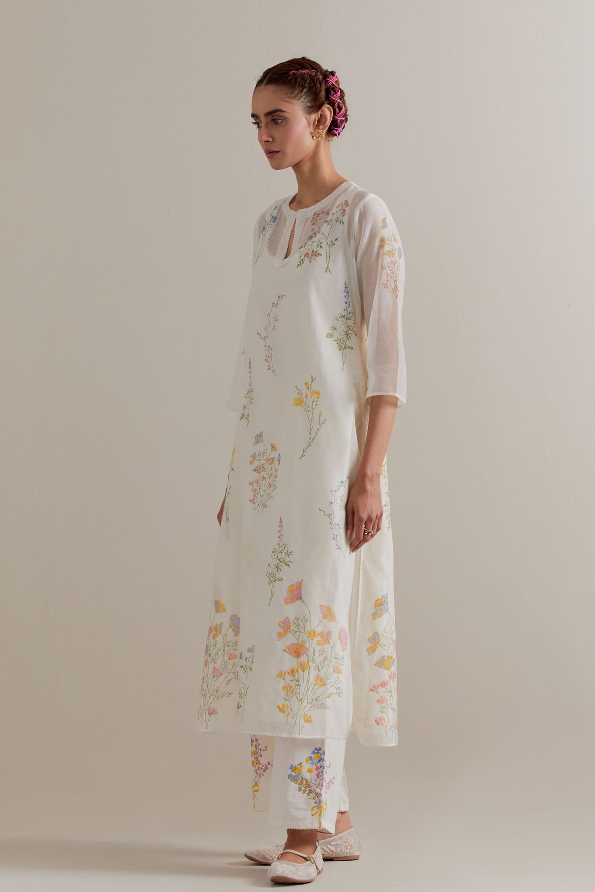 Multicolour Floral Kurta Set